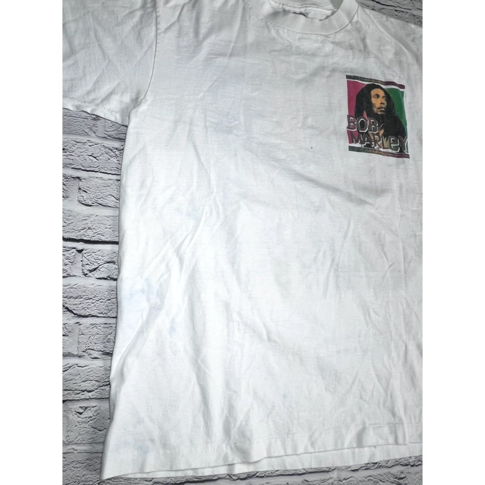 Vintage VINTAGE Balzout Bob Marley No Woman No Cry Quote Tshirt L USA Shirt Men L Yellow 1992 Size US L / EU 52-54 / 3 - 3 Thumbnail