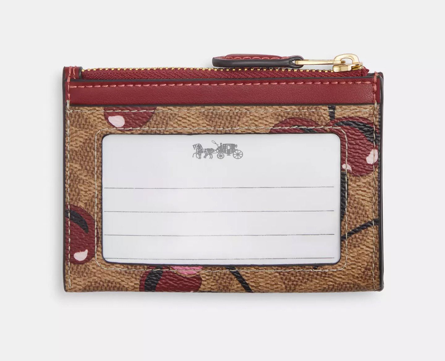 Coach 🍒 Mini Skinny Id Case With Cherry Print CZ462 Size ONE SIZE - 6 Thumbnail