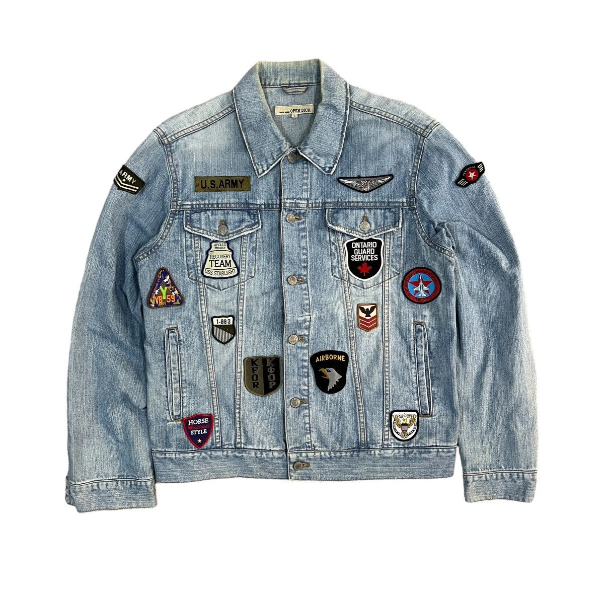 Union Made Denim Blue Trucker Jacket with Patch