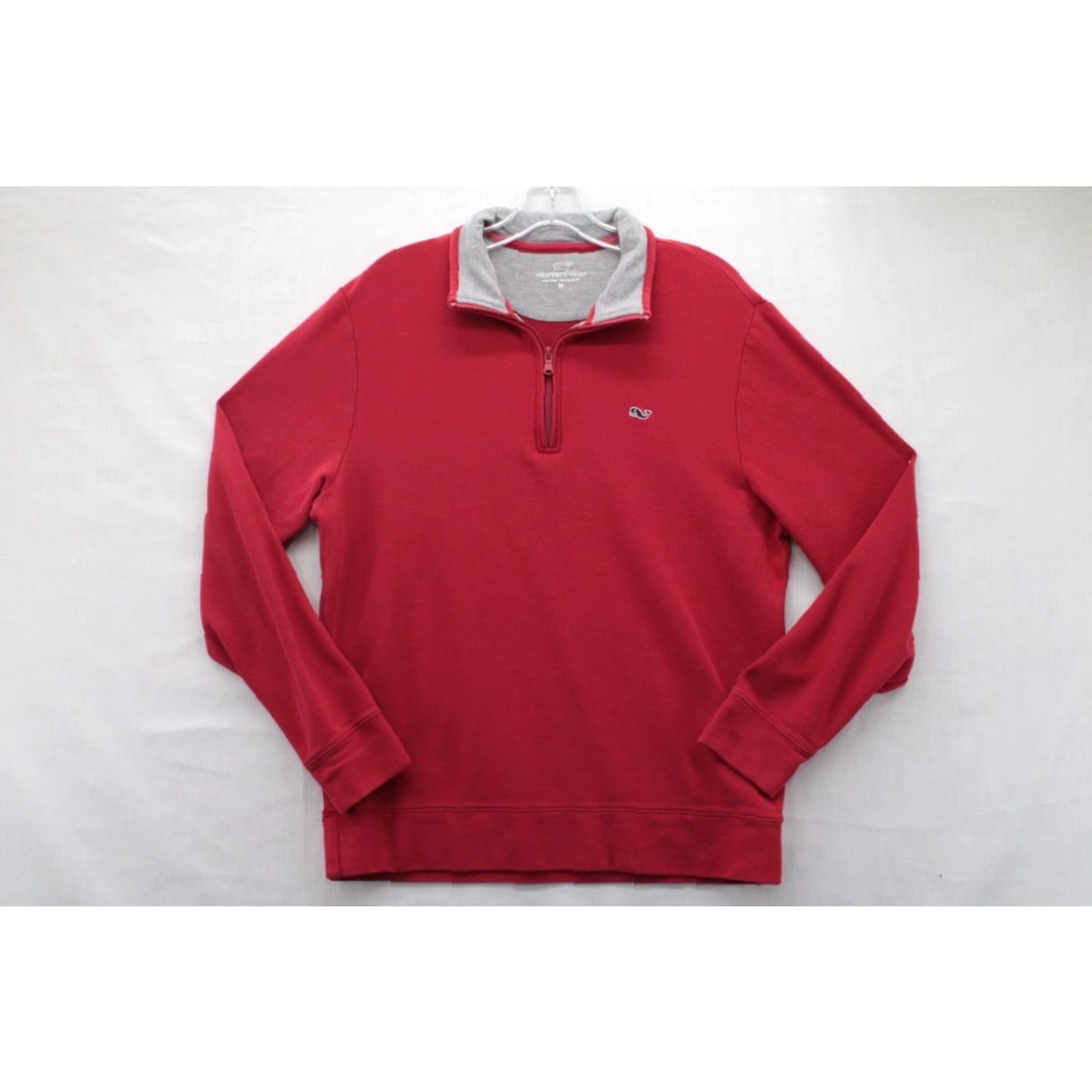 Vineyard Vines Vineyard Vines Sweatshirt Men's Medium Red Henley Long Sleeve 1/4 Zip Preppy Size US M / EU 48-50 / 2 - 2 Thumbnail