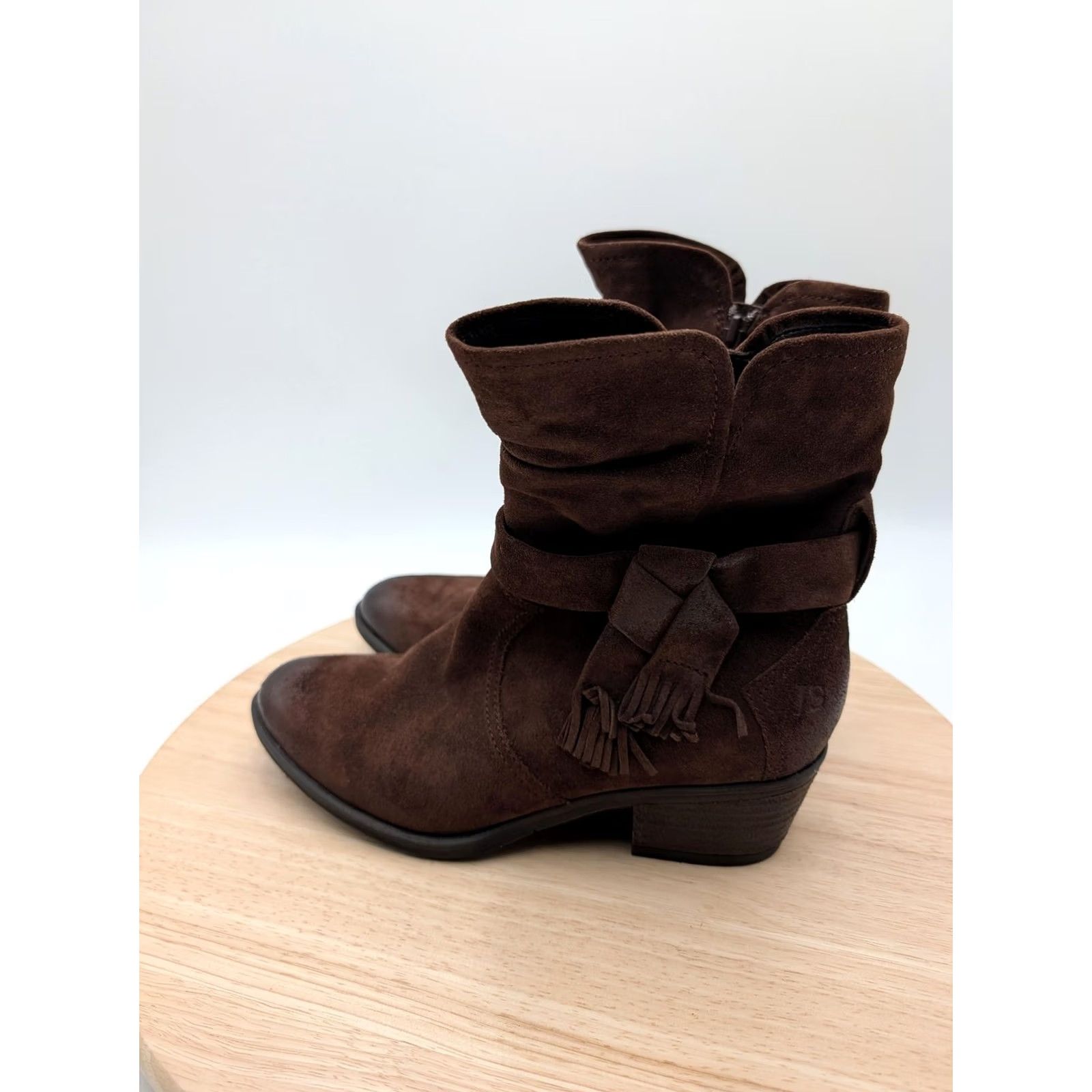 Vintage Josef Seibel Boots Womens 6.5 Brown Suede Tassel Ankle Faux Fur Daphne 05 Boots Womens Brown Suede Tassel Ankle Faux Fur Daphne 05 Size US 7 / IT 37 - 4 Thumbnail