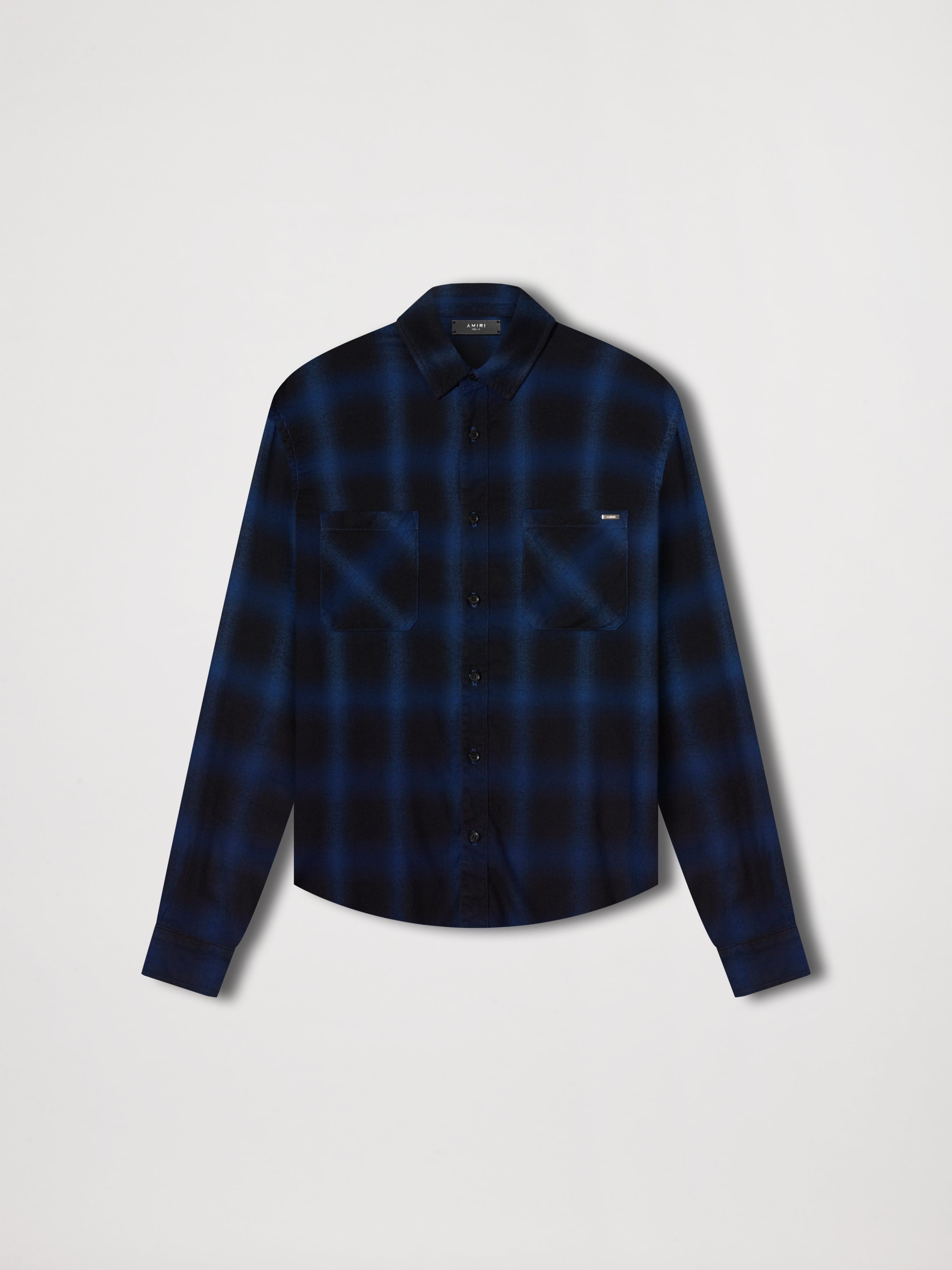 o1w1db11224 Core Shadow Plaid Shirt in Blue/Black