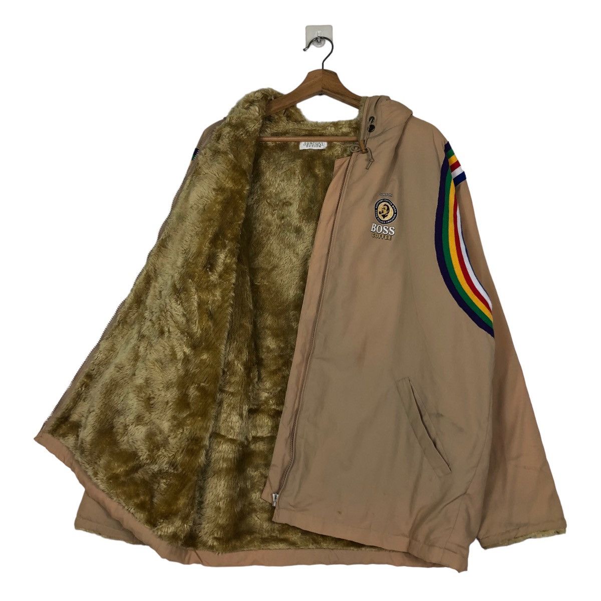 Japanese Brand Vintage Chore Jacket Suntory Boss Coffee Shearing FurLining Size US M / EU 48-50 / 2 - 11 Thumbnail