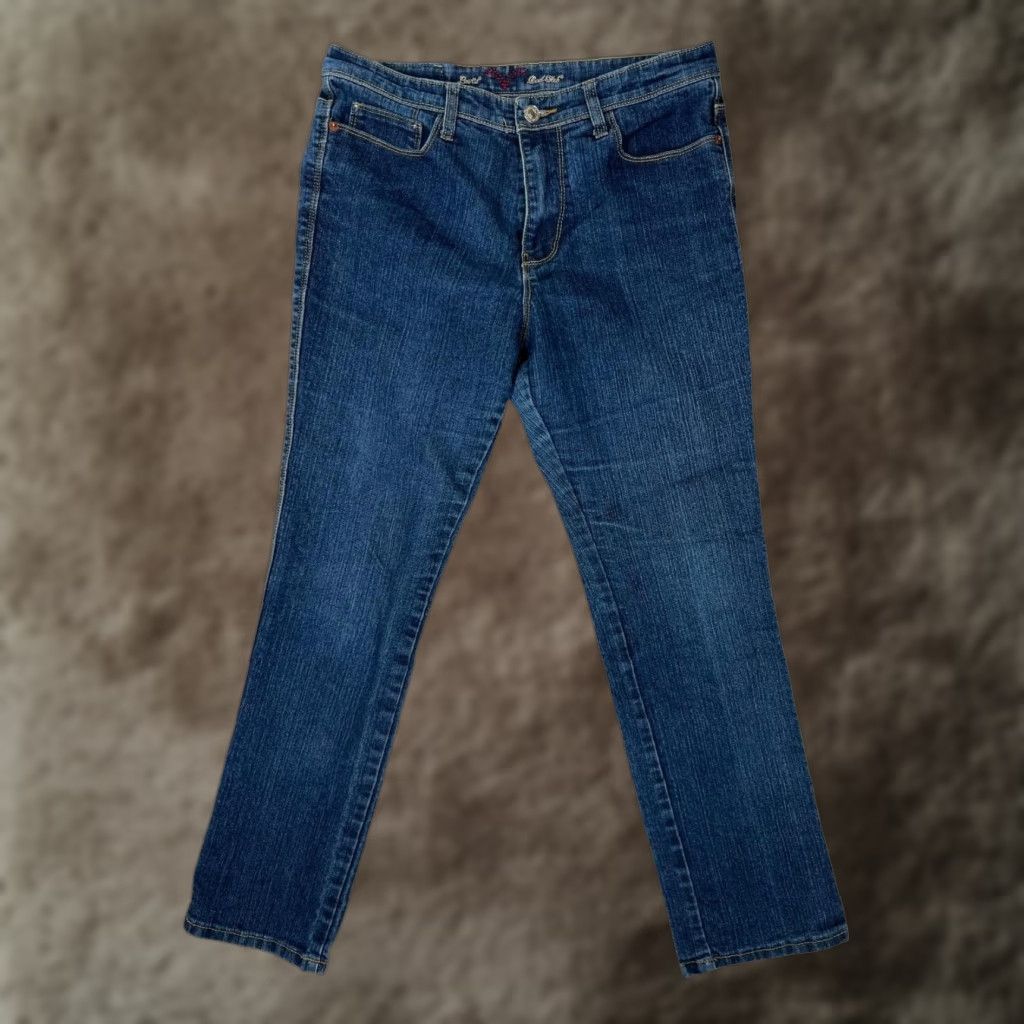 Levi's Levi's Jeans Womens 32 Blue Medium Wash Mid Rise Straight Leg Denim Pants Size 24" / US 00 / IT 34 - 1 Thumbnail