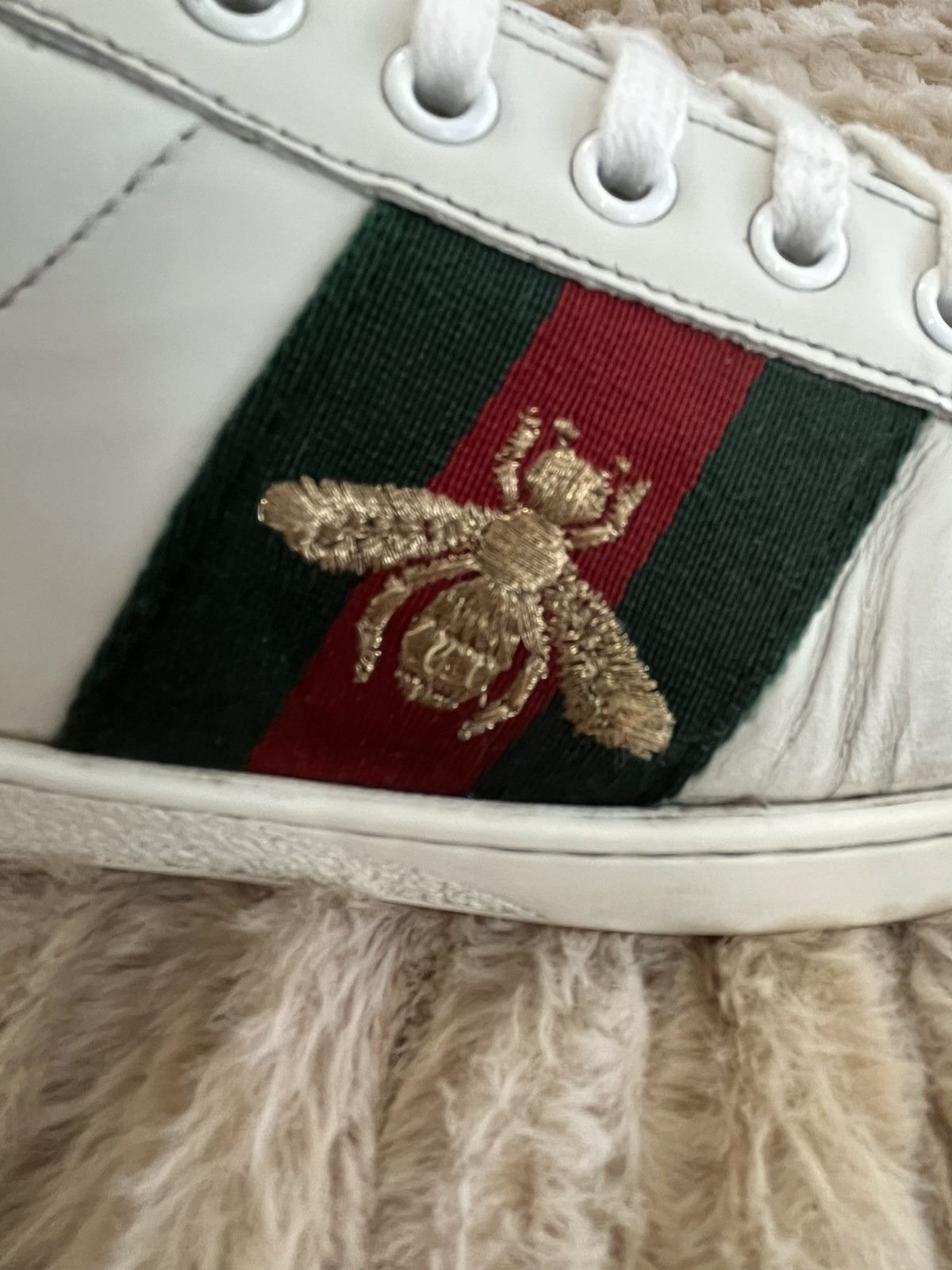 Gucci Men's Ace sneaker with bee size 7.5 US 8 Size US 9 / EU 42 - 4 Thumbnail