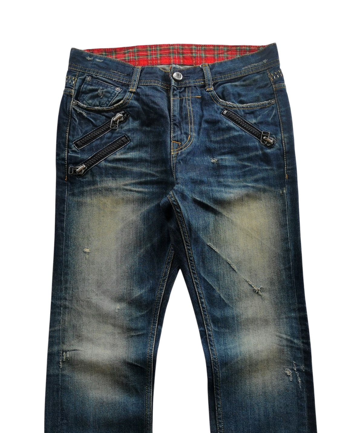 PPFM Mighty Distressed Denim Whiskering Jeans Japan Size US 32 / EU 48 - 4 Thumbnail