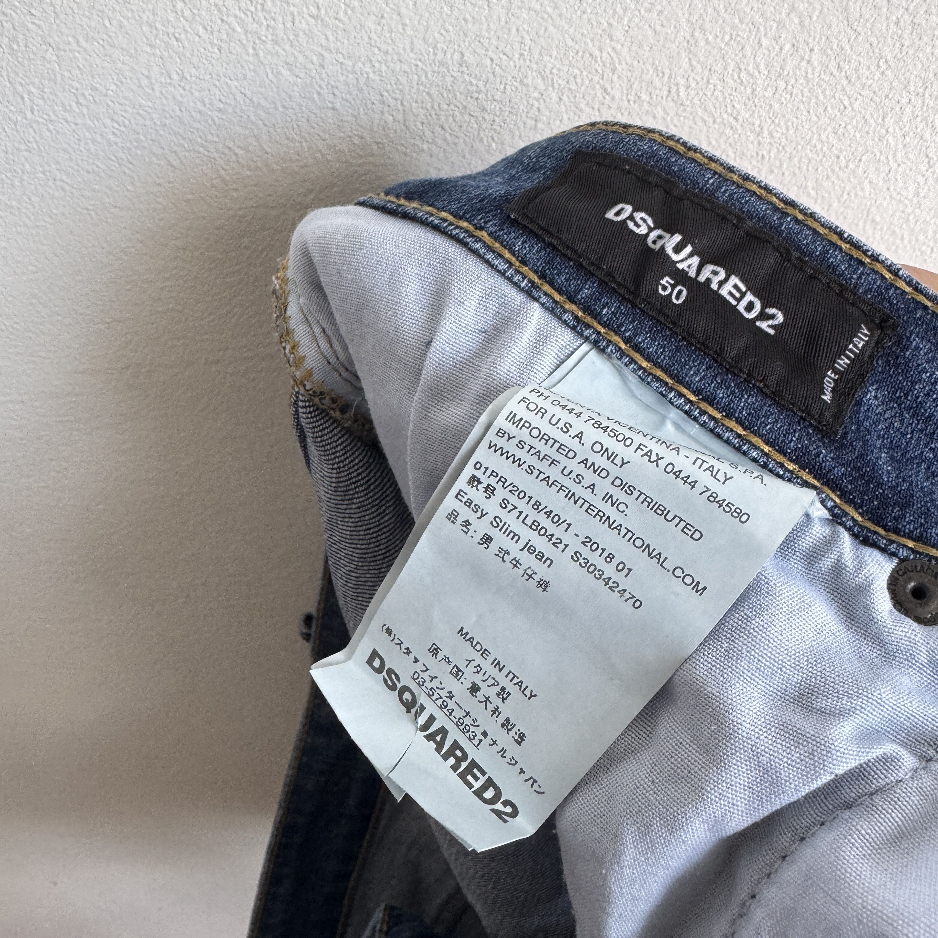 Dsquared2 Dsquared2 Easy Slim Jeans Mens Denim Pants Size 50 Size US 34 / EU 50 - 9 Thumbnail