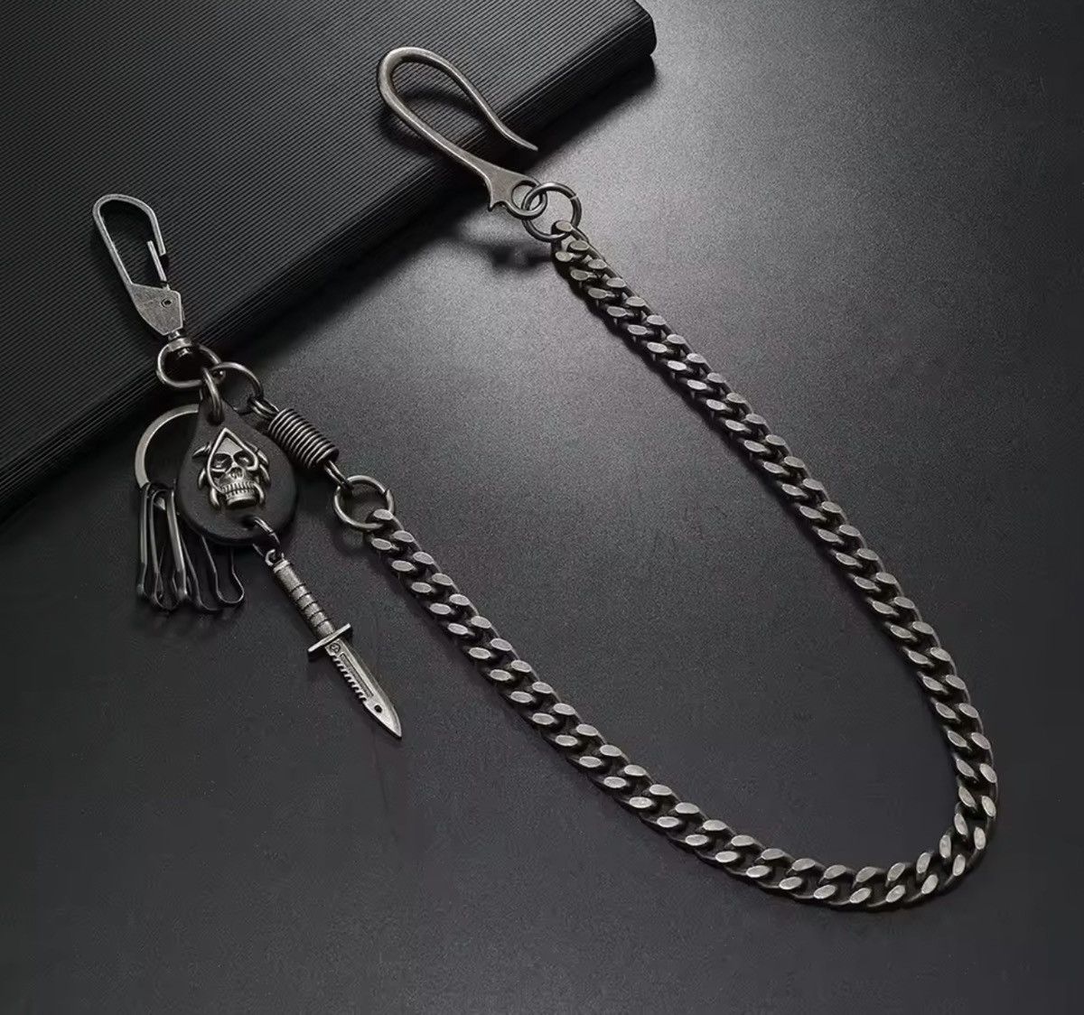Japanese Brand Vintage Keychain Jeans Chain Skull Dagger Belt Chain Size ONE SIZE - 5 Thumbnail