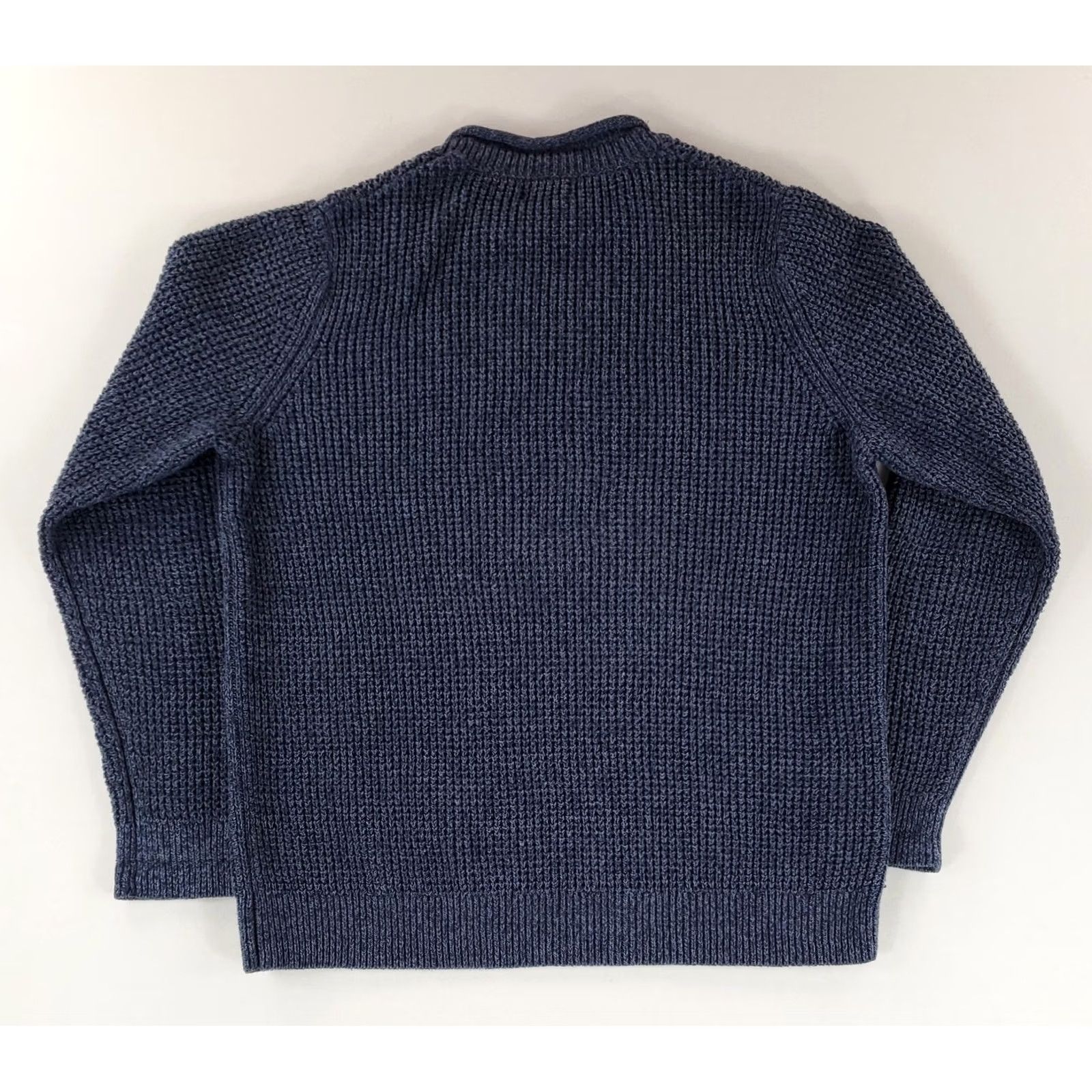 Vintage LL Bean Sweater Roll Neck Chunky Cotton Blue Mens L Pullover Shirt Size US L / EU 52-54 / 3 - 5 Thumbnail