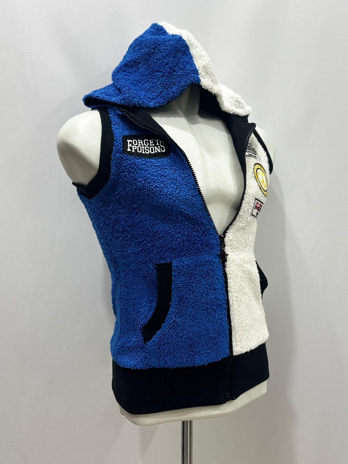 Plush Hoodie Fluffy Sleeveless Coat Fleece Jacket Womens