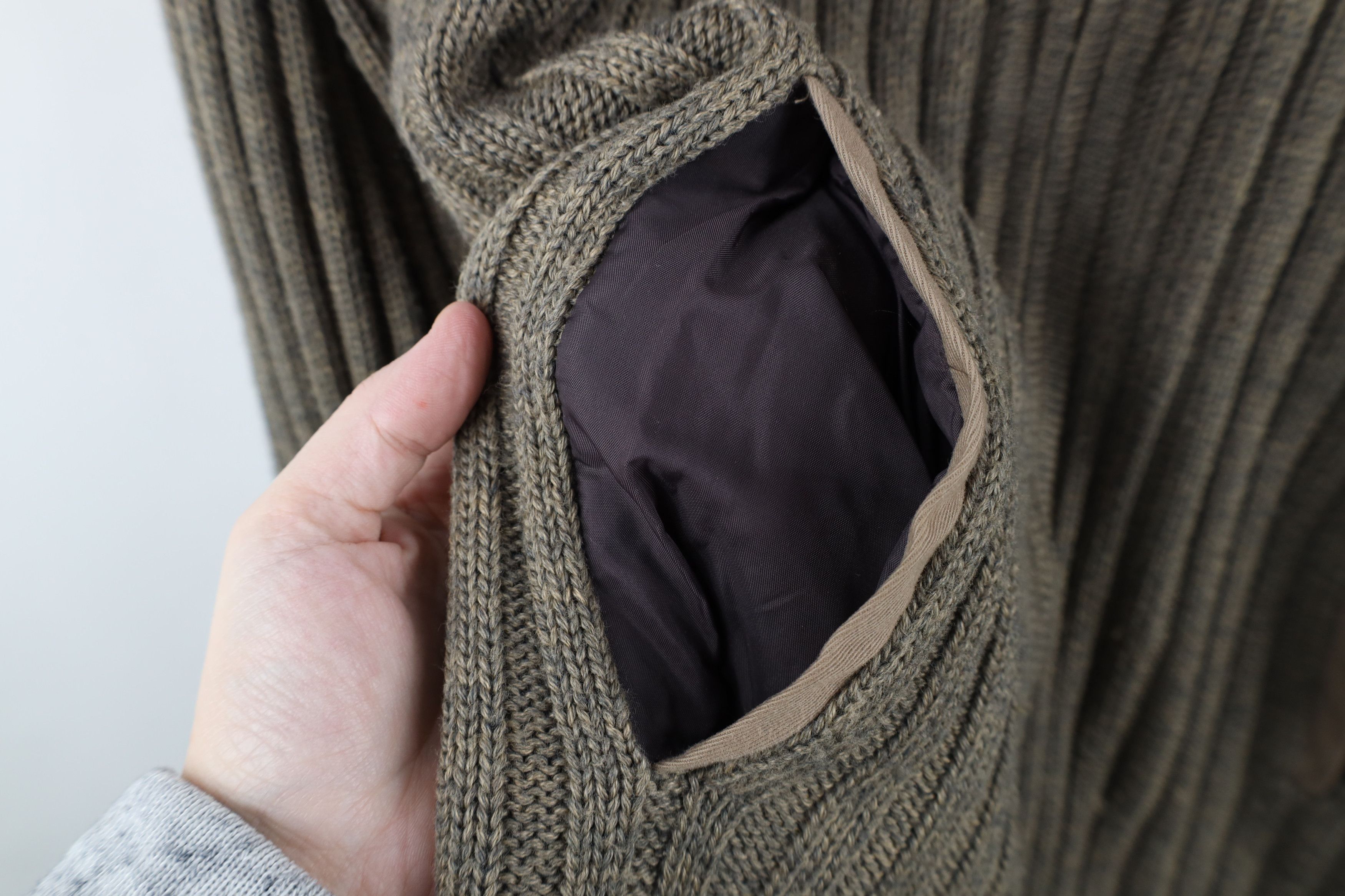 Vintage Vintage 90s Streetwear Quilted Ribbed Knit Sweater Jacket Size US L / EU 52-54 / 3 - 4 Thumbnail