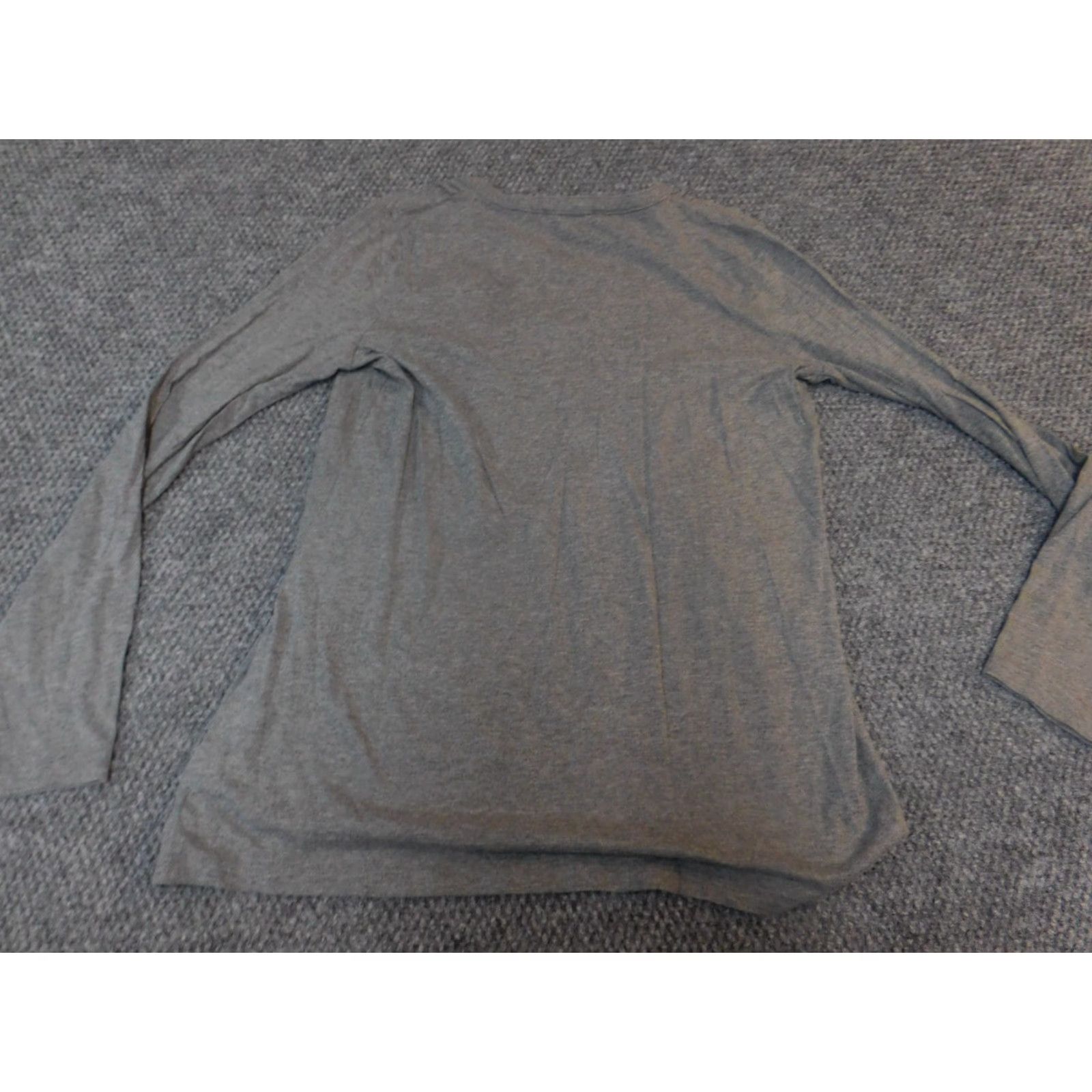Jones New York Jones New York Blouse Medium Gray Womens pullover sport stretch cotton Shirt Knit Long Sleeve Round Neck Regular Base Breathable Vintage No Size M / US 6-8 / IT 42-44 - 7 Thumbnail