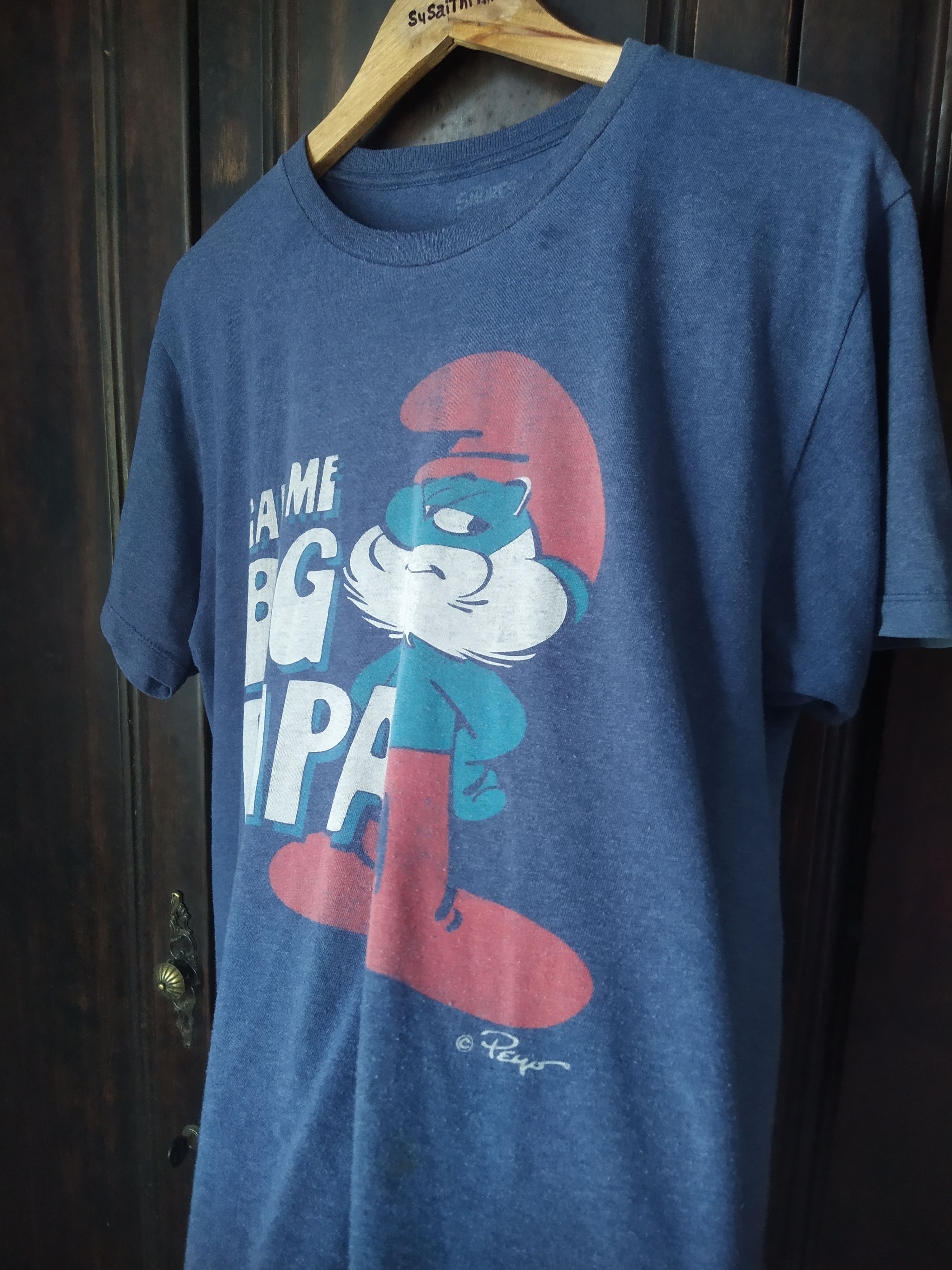Vintage Smurf casual shirt Cartoon characters Size US L / EU 52-54 / 3 - 4 Thumbnail