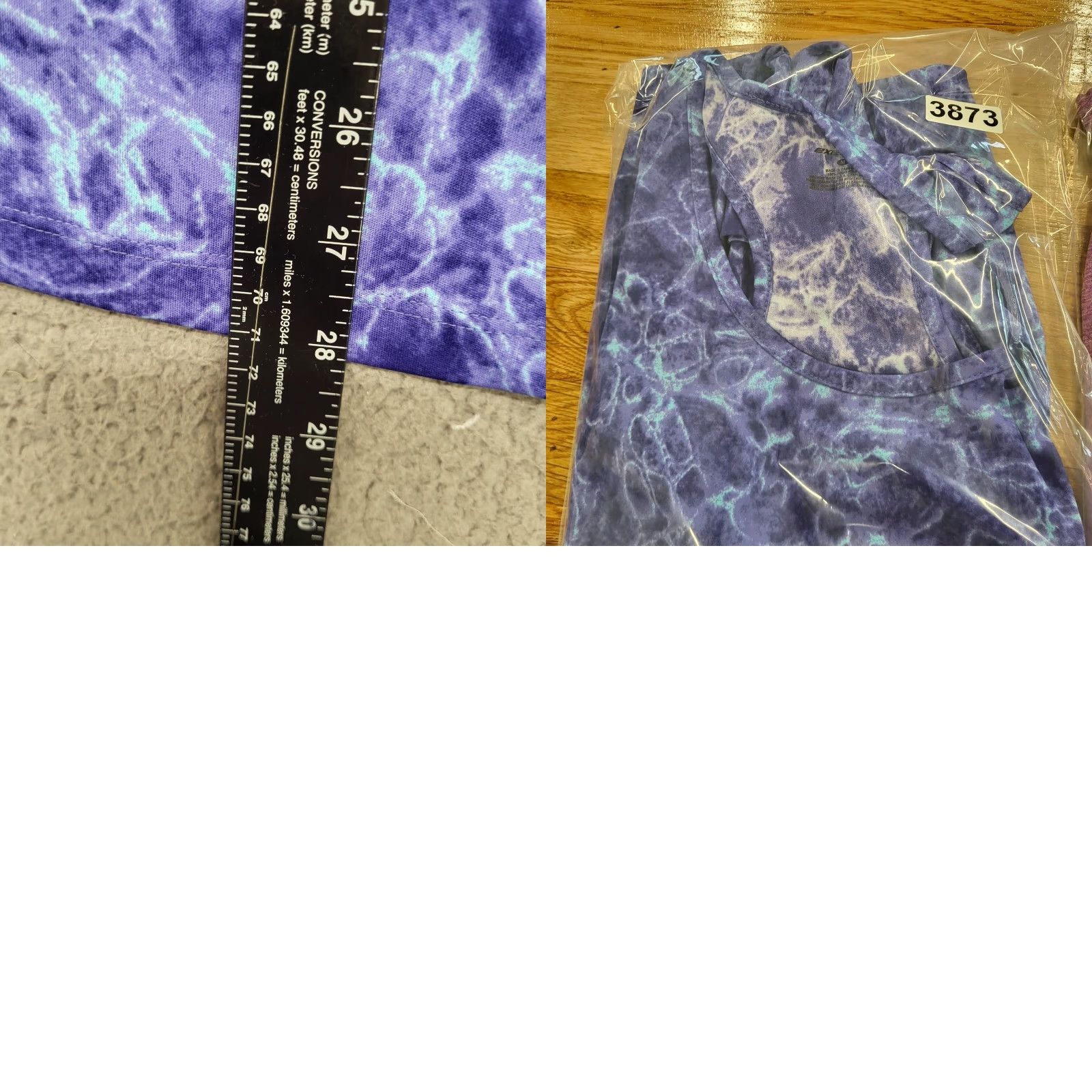 Vintage Exertek Tank Top Women's Medium Purple Marble Athletic Fitness Yoga Shirt Sleeveless Racerback Size M / US 6-8 / IT 42-44 - 8 Thumbnail