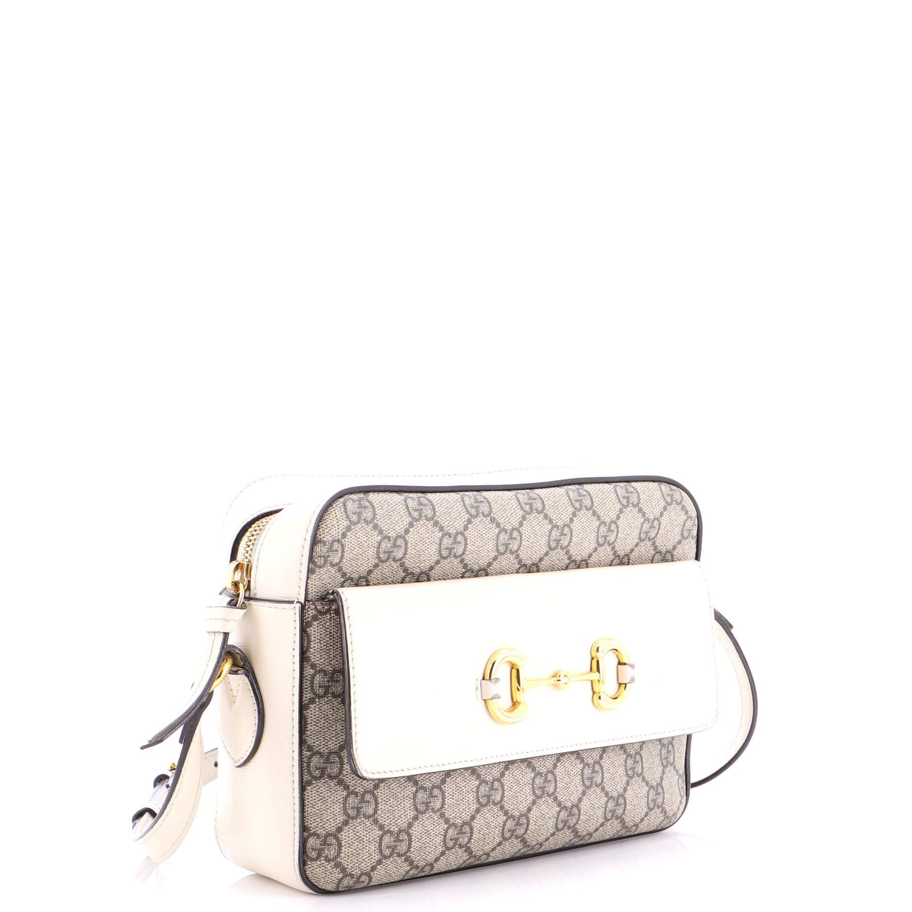 Gucci Horsebit 1955 Flap Pocket Camera Bag GG Coated Canvas and Leather Small Size ONE SIZE - 1 Thumbnail