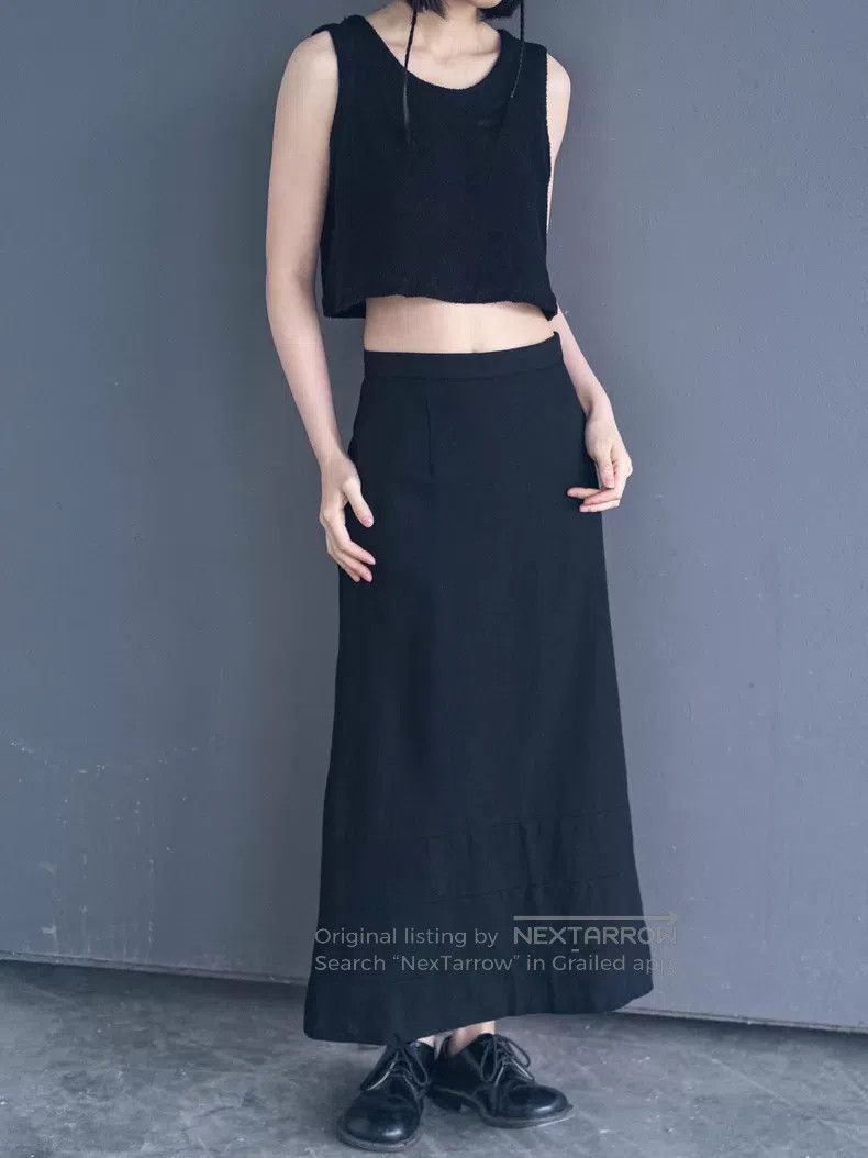 Comme des Garcons Comme Des Garcons size M Black woolen long skirt Size 23" - 1 Thumbnail
