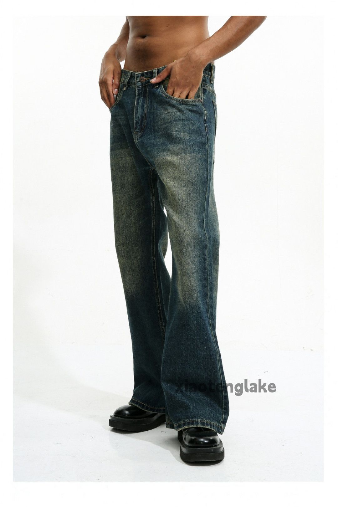 Jean × Vintage washed faded cleanfit yuppie y2k bootcut flared jeans Size US 28 / EU 44 - 4 Thumbnail