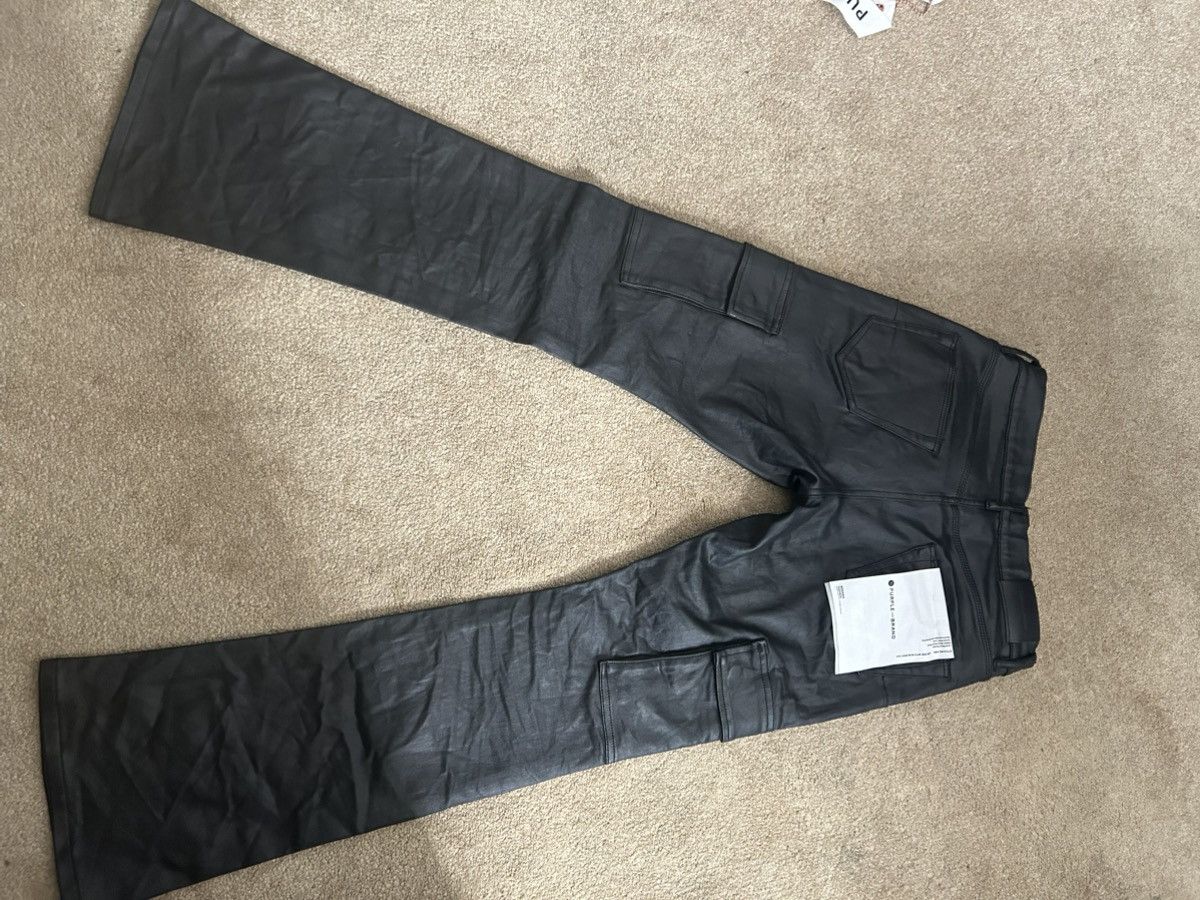 Purple Brand Men's Patent Film Cargo Pants Size US 30 / EU 46 - 3 Thumbnail