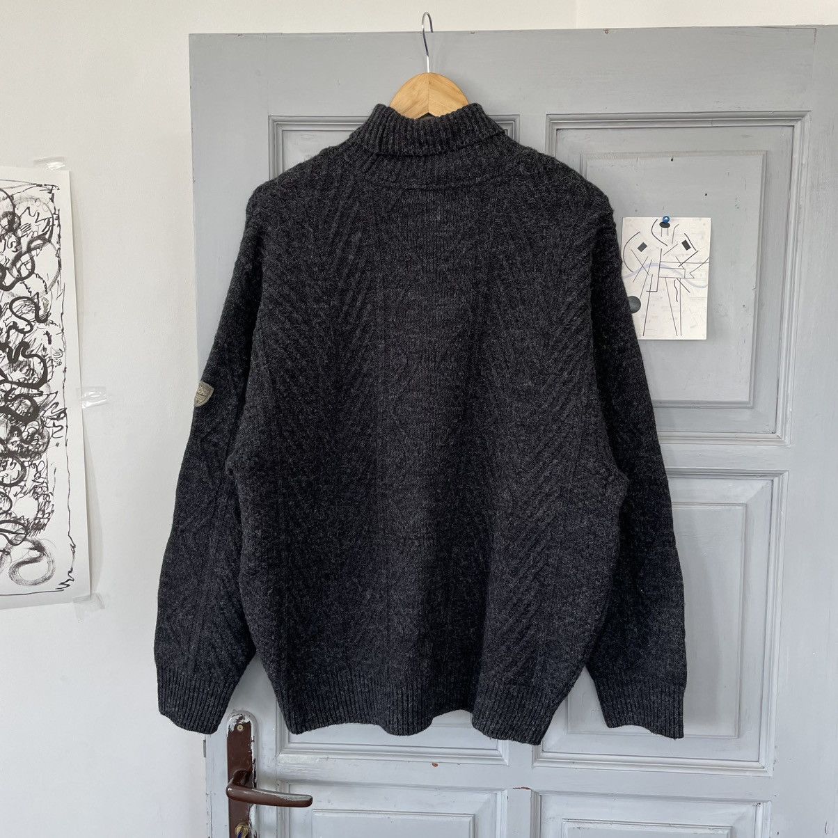 Carlo Colucci Carlo Colucci Men’s Wool Knitted Sweater High Collar Size US L / EU 52-54 / 3 - 7 Thumbnail