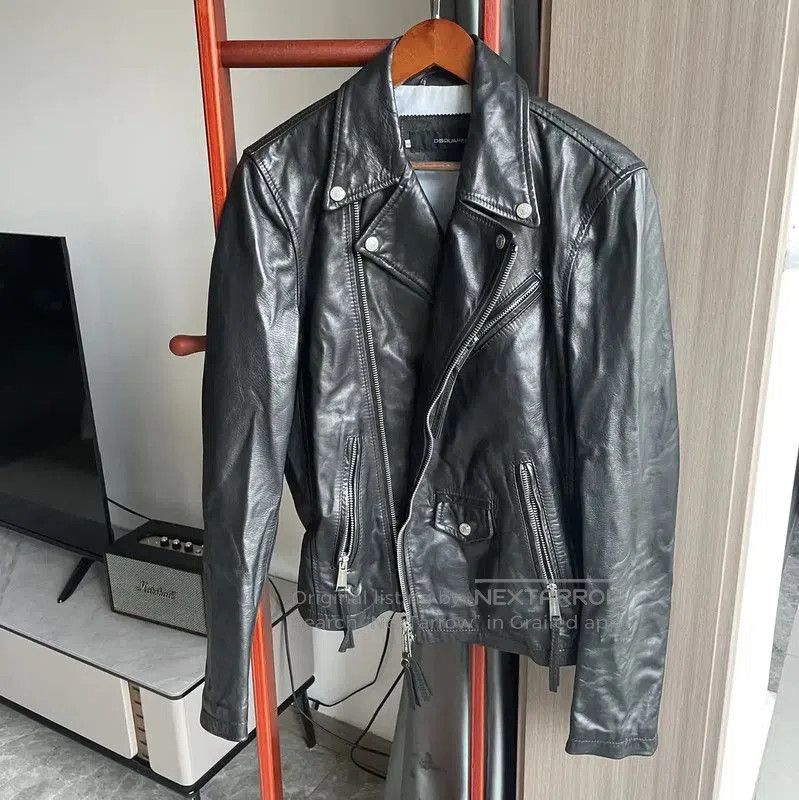 Other DSQUARED2 Black Leather Men's Jacket L Size . Size US L / EU 52-54 / 3 - 1 Thumbnail