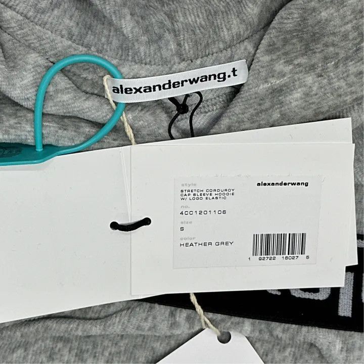 Alexander Wang Alexander Wang Gray Cropped Hooded Sweatshirt - Size S / US 4 / IT 40 - 3 Thumbnail