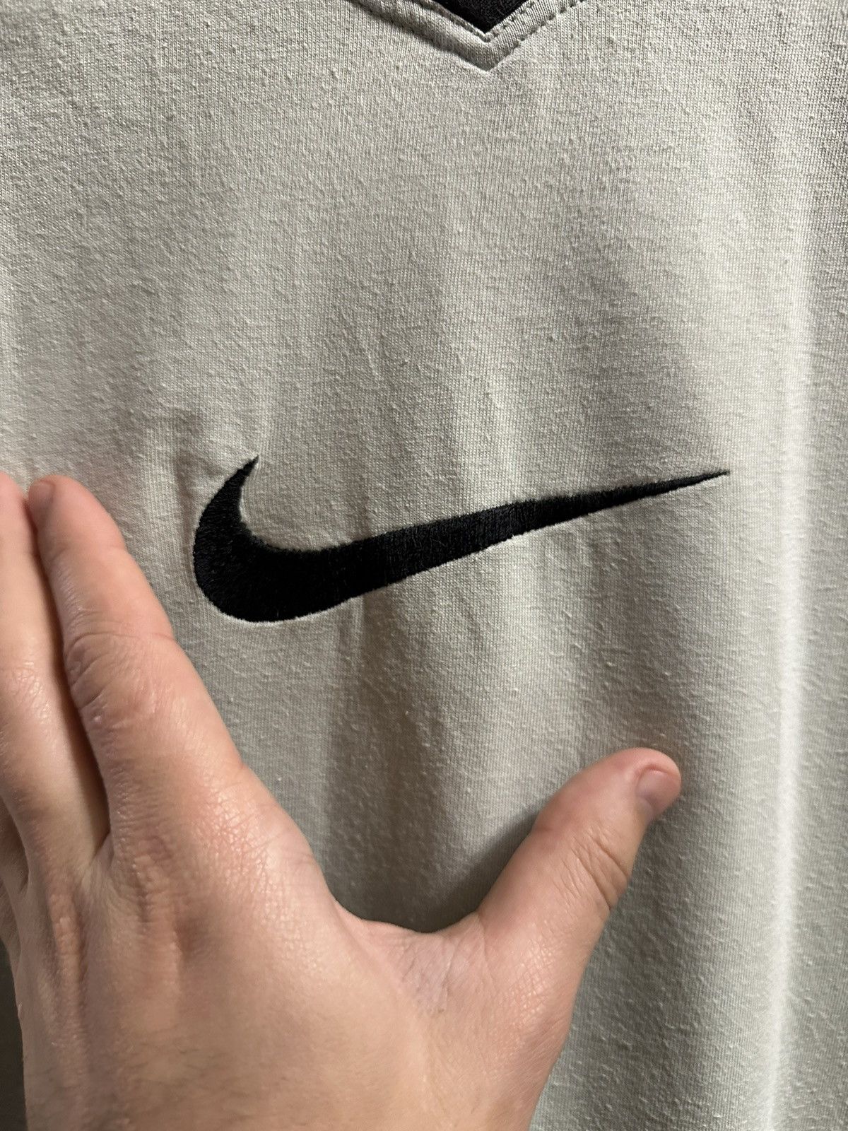 Nike Rare Vintage T-Shirt Nike 90’ Centr Logo Big Swoosh drill Size US XS / EU 42 / 0 - 2 Thumbnail