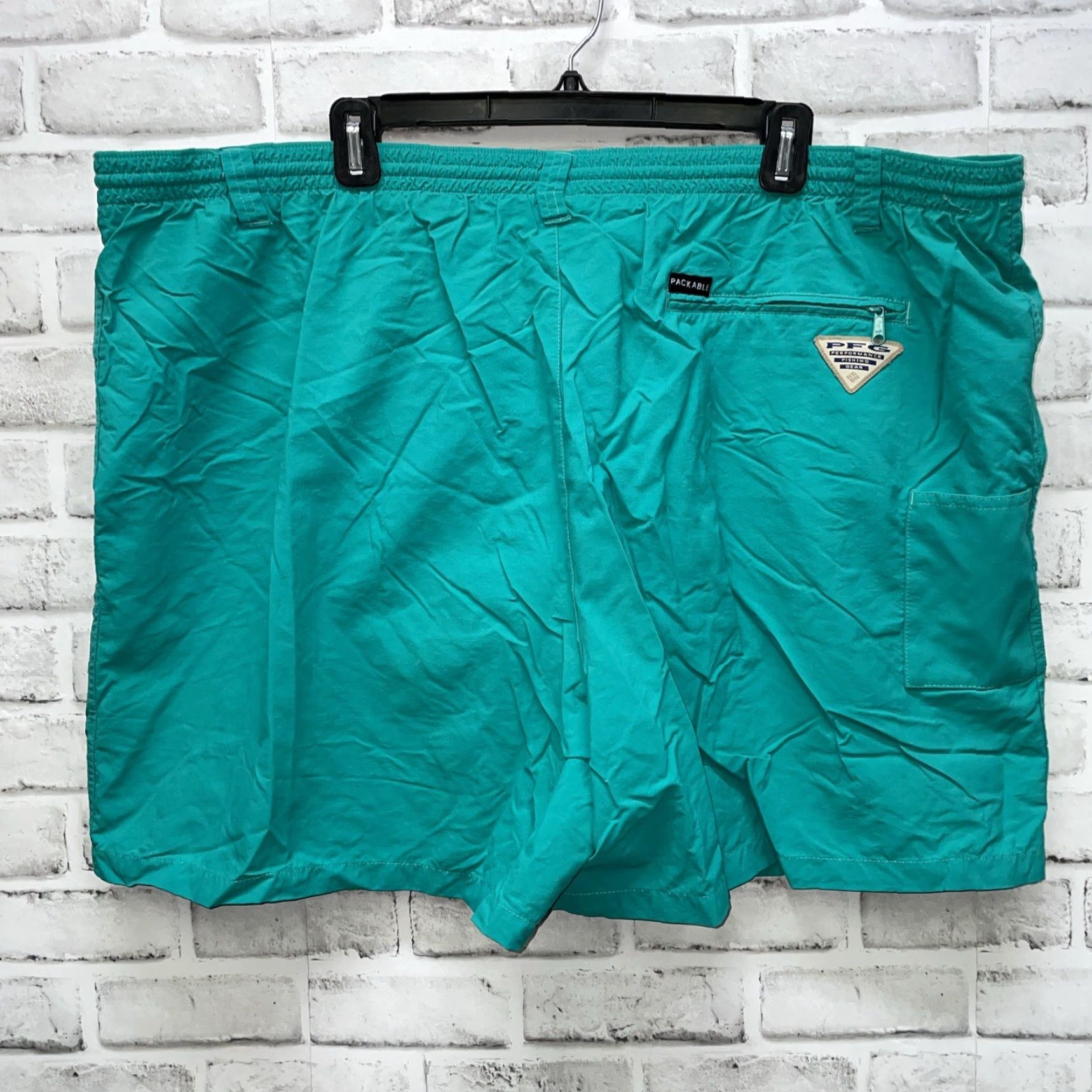 Vintage Columbia PFG 100% Polyester Drawstring Blue Swim Trunks Mens 2XL Trunks Size ONE SIZE - 5 Thumbnail