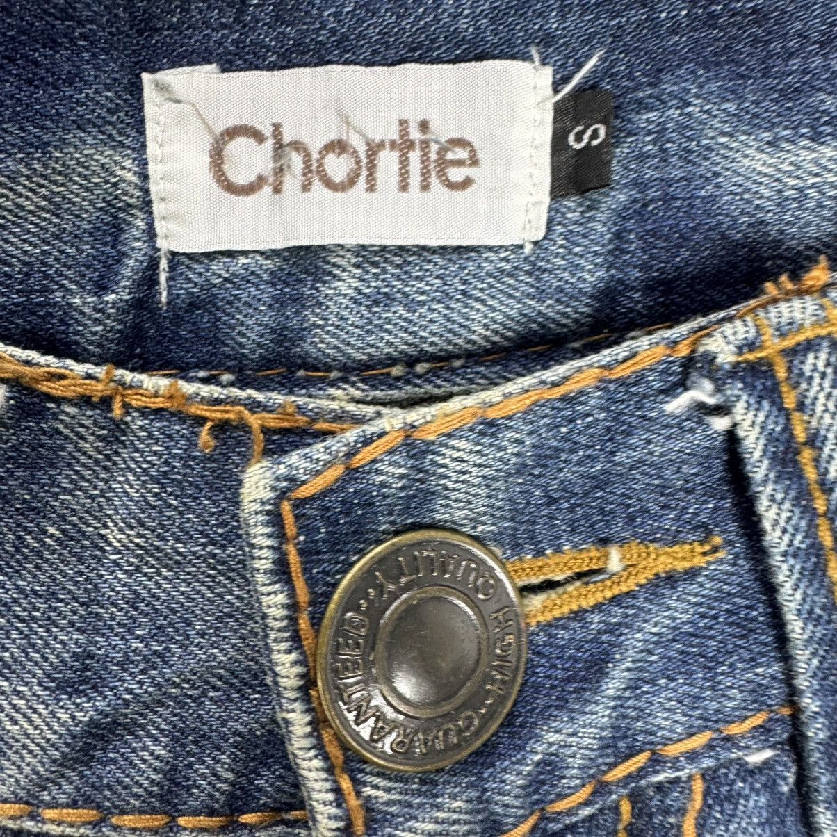 Japanese Brand ☀️CHORTIE DISTRESSED DENIM JEANS FLARE PANT Size 29" - 10 Thumbnail