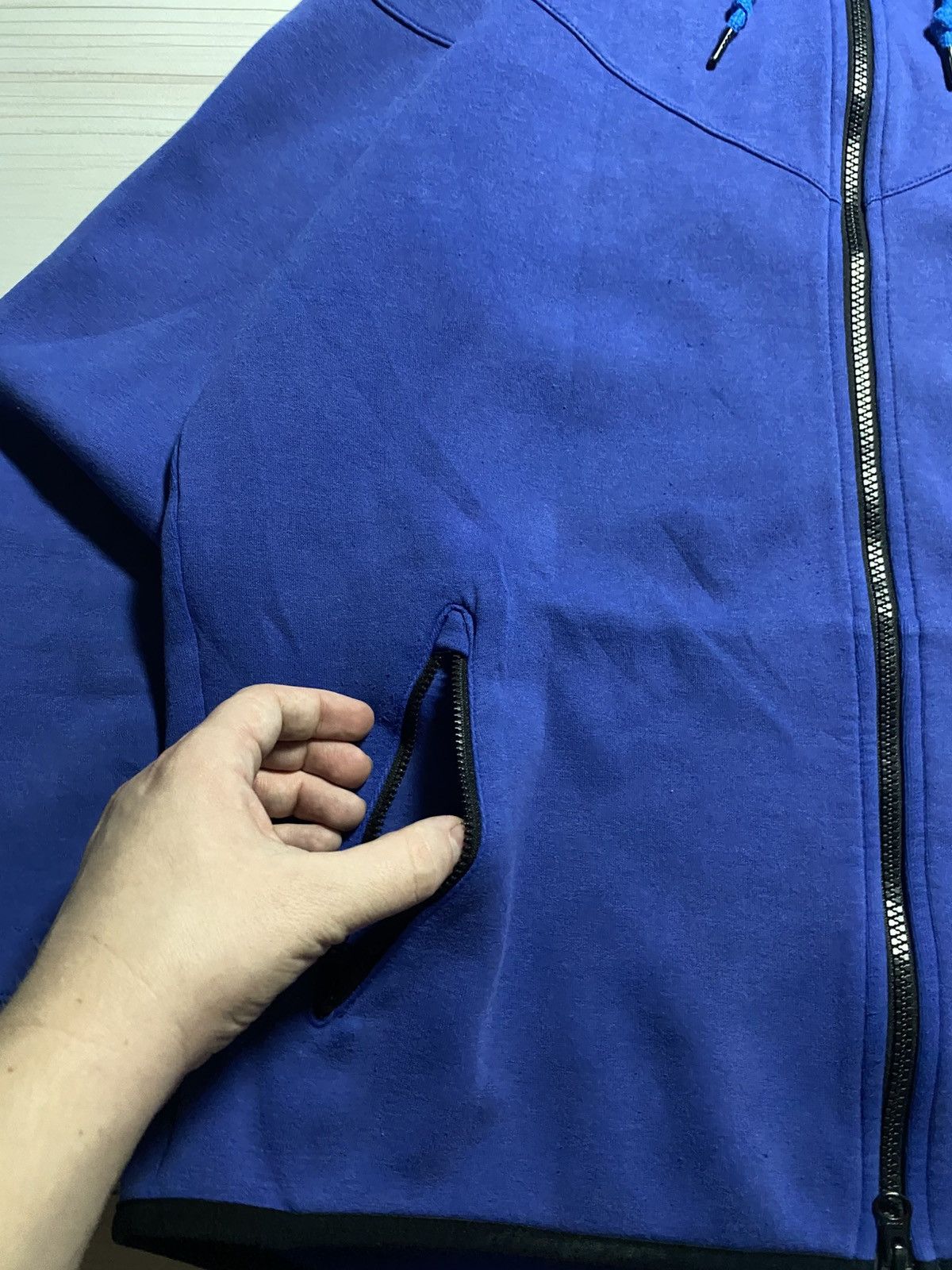 Nike × Vintage Vintage Nike Tach Fleece drill faded y2k zip hoodie Size US L / EU 52-54 / 3 - 5 Thumbnail