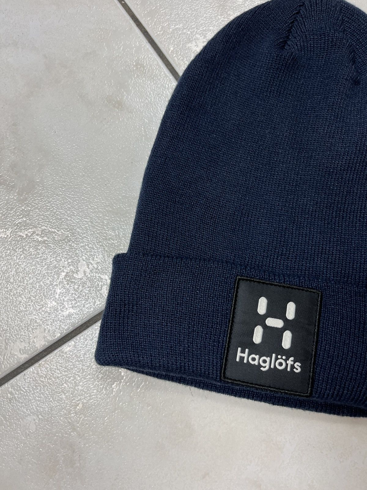 Haglofs Haglofs aze beanie recycled hat classic big logo navy Size ONE SIZE - 4 Thumbnail