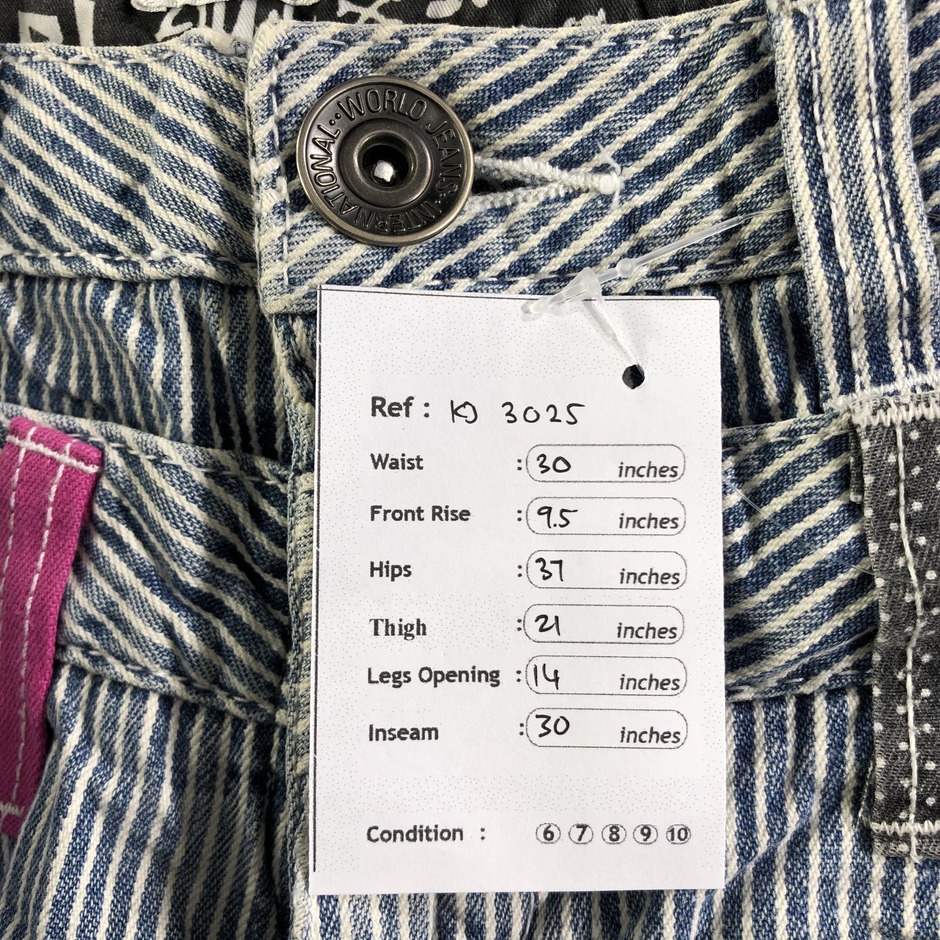 Japanese Brand Japanese Colza Hikory Jeans Double Waist Denim KJ3025 Size US 29 - 11 Thumbnail
