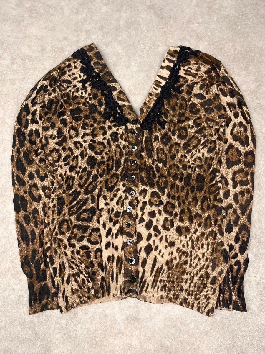 Dolce & Gabbana 2010s Dolce & Gabbana Leopard Print Cardigan Size S / US 4 / IT 40 - 7 Thumbnail