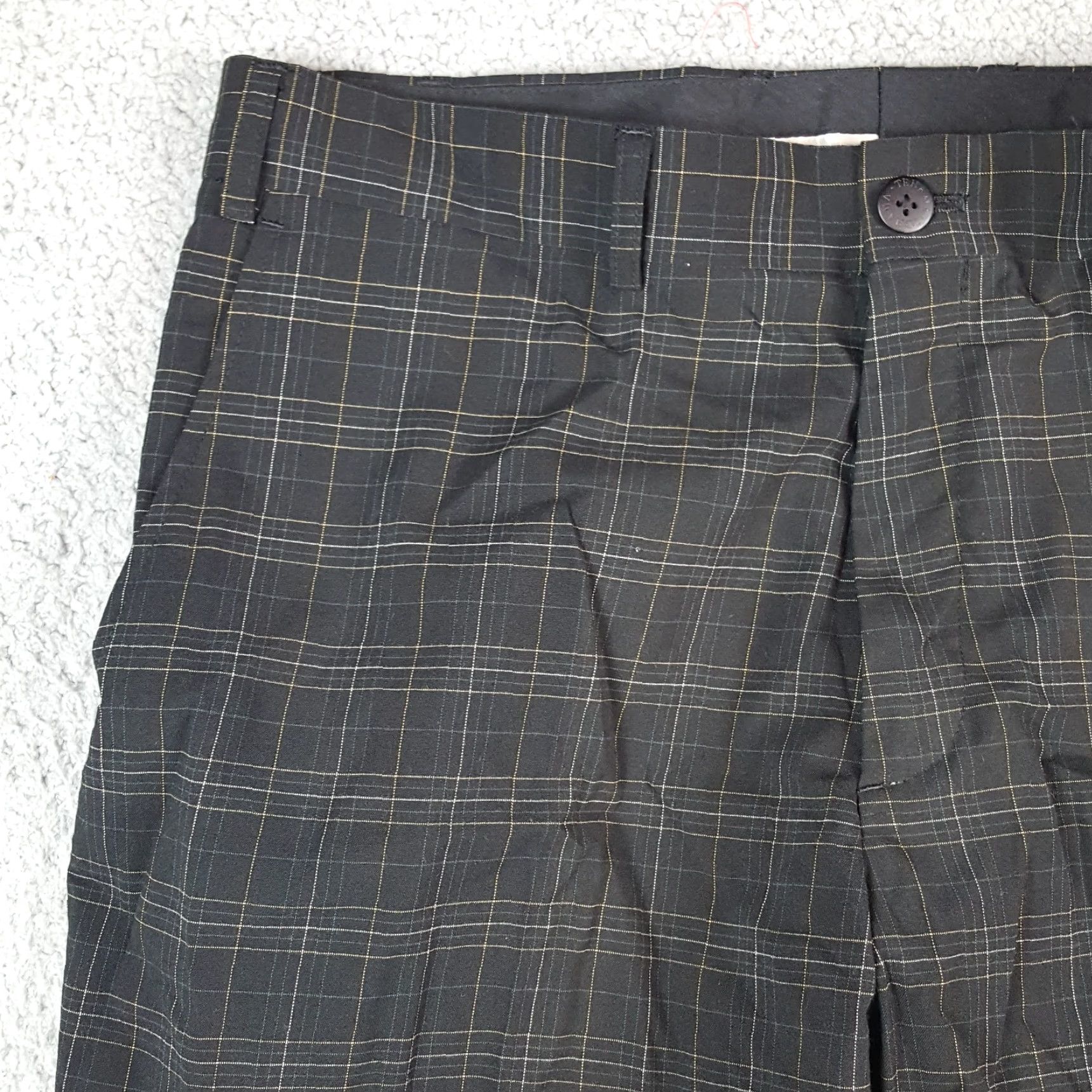 Vintage VINTAGE Tehama Dress Pants Black Plaid Check 35x33 Men Straight Leg Pockets 90s Workwear Preppy Golf Modern Style Size US 35 - 3 Thumbnail