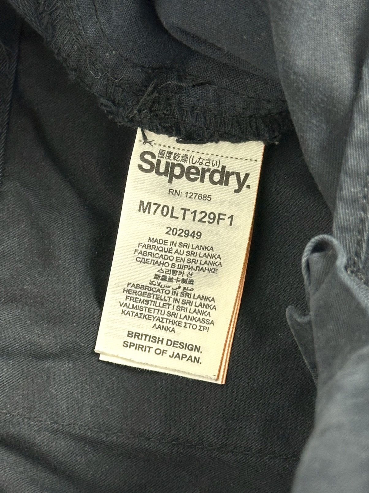 Superdry Superdry Slim Core Cargo Men’s Navy Cotton Men’s Pants Size US 30 / EU 46 - 8 Thumbnail