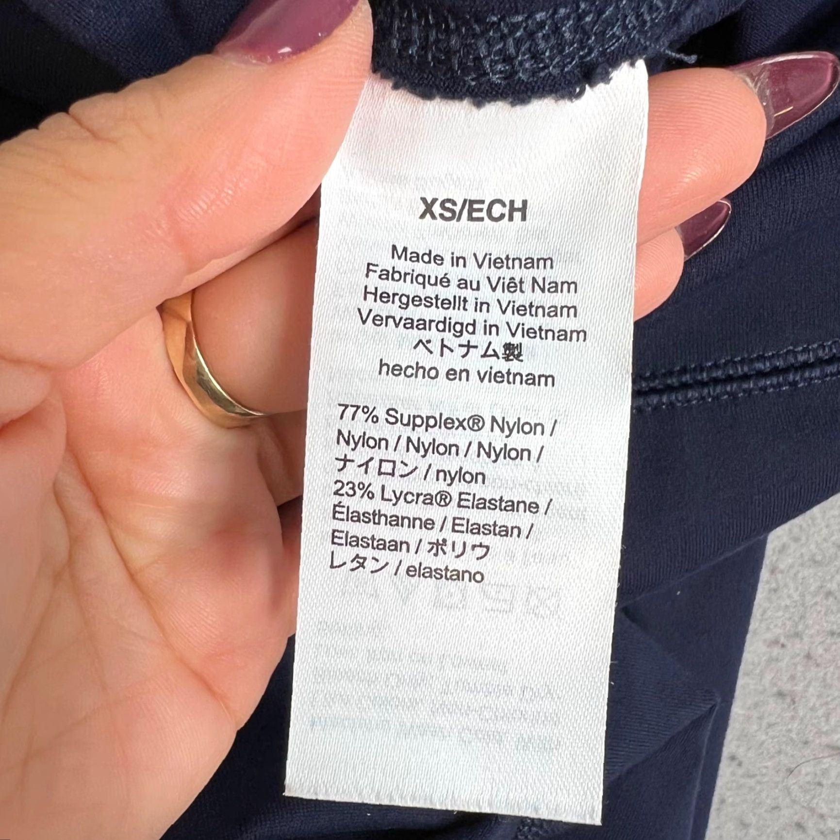 J.Crew J. Crew Womens XS Navy High-Waisted Leggings Supplex Nylon Lycra Blend Size XS Size 26" / US 2 / IT 38 - 5 Thumbnail