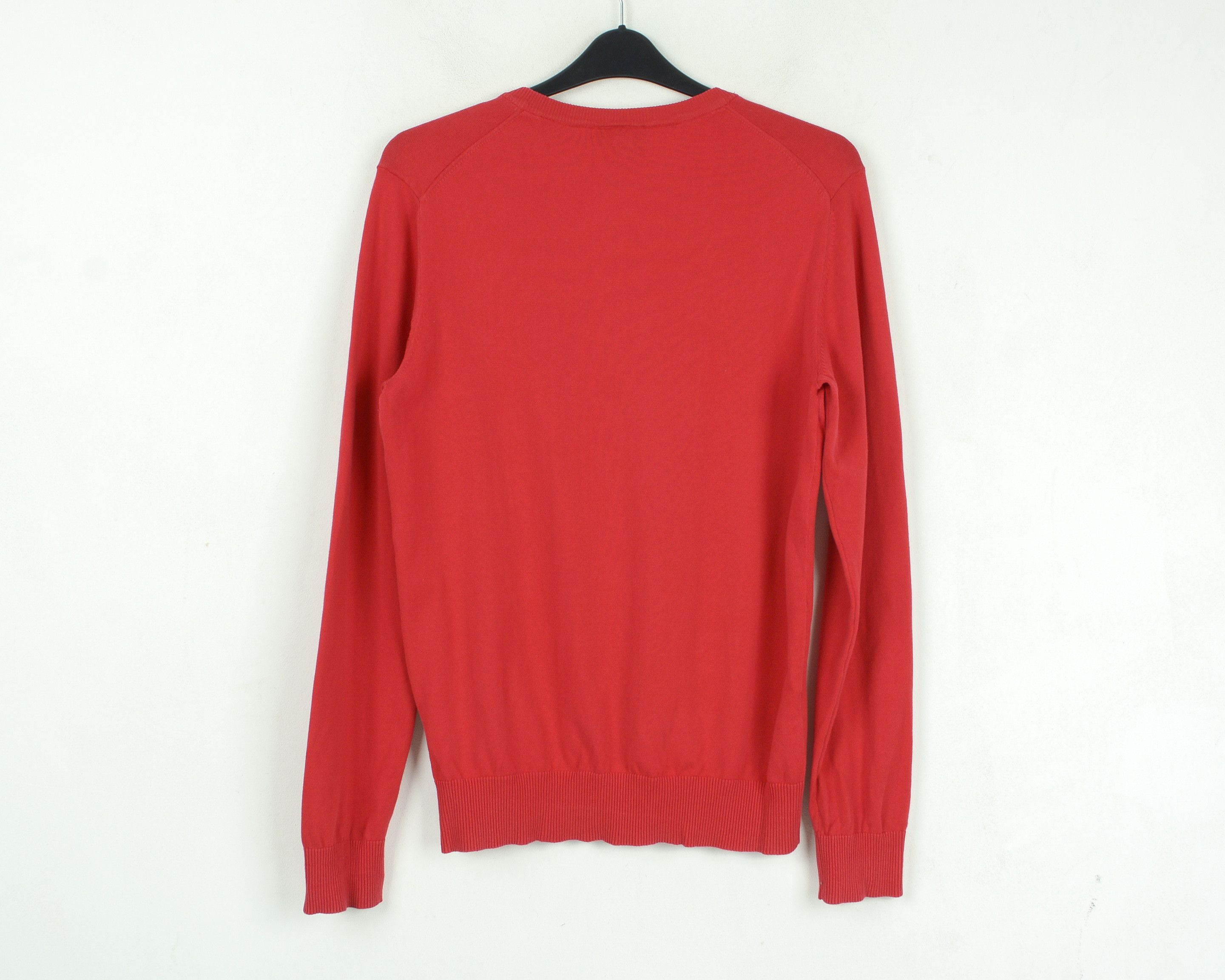 Peak Performance Man's Sweater L Sweatshirt V-Neck Pullover Casual Cotton Red Size US L / EU 52-54 / 3 - 5 Thumbnail