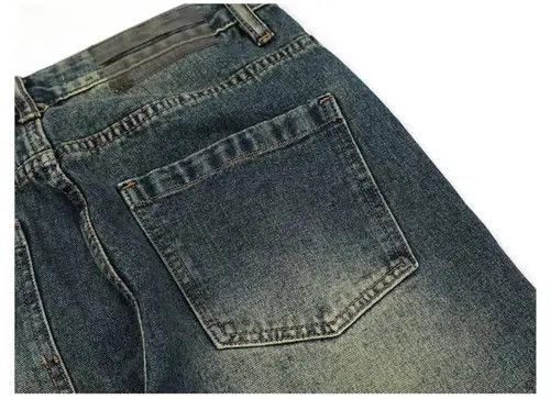 Jean Vintage Wash Distressed Straight Jeans Size US 32 / EU 48 - 4 Thumbnail