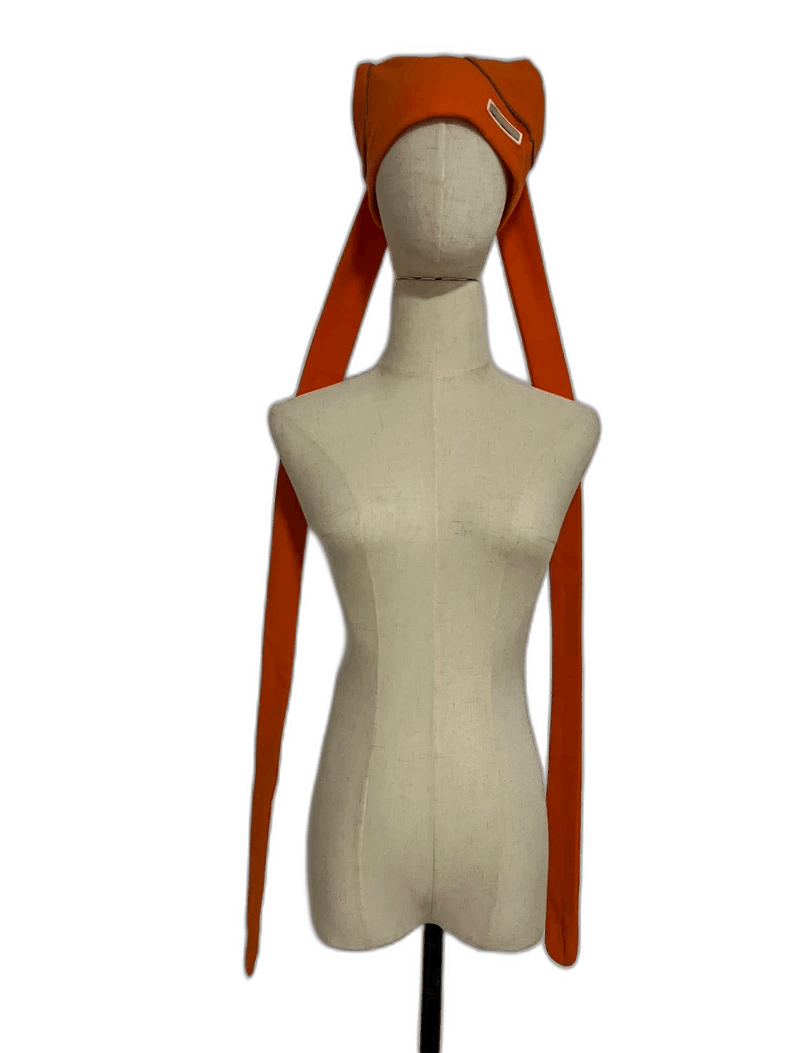 Fotus Orange Ear Flap Hat-2506