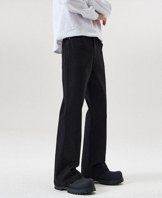 Japanese Brand Japanese retro men's slim-fit curved flare jeans Size US 32 / EU 48 - 3 Thumbnail