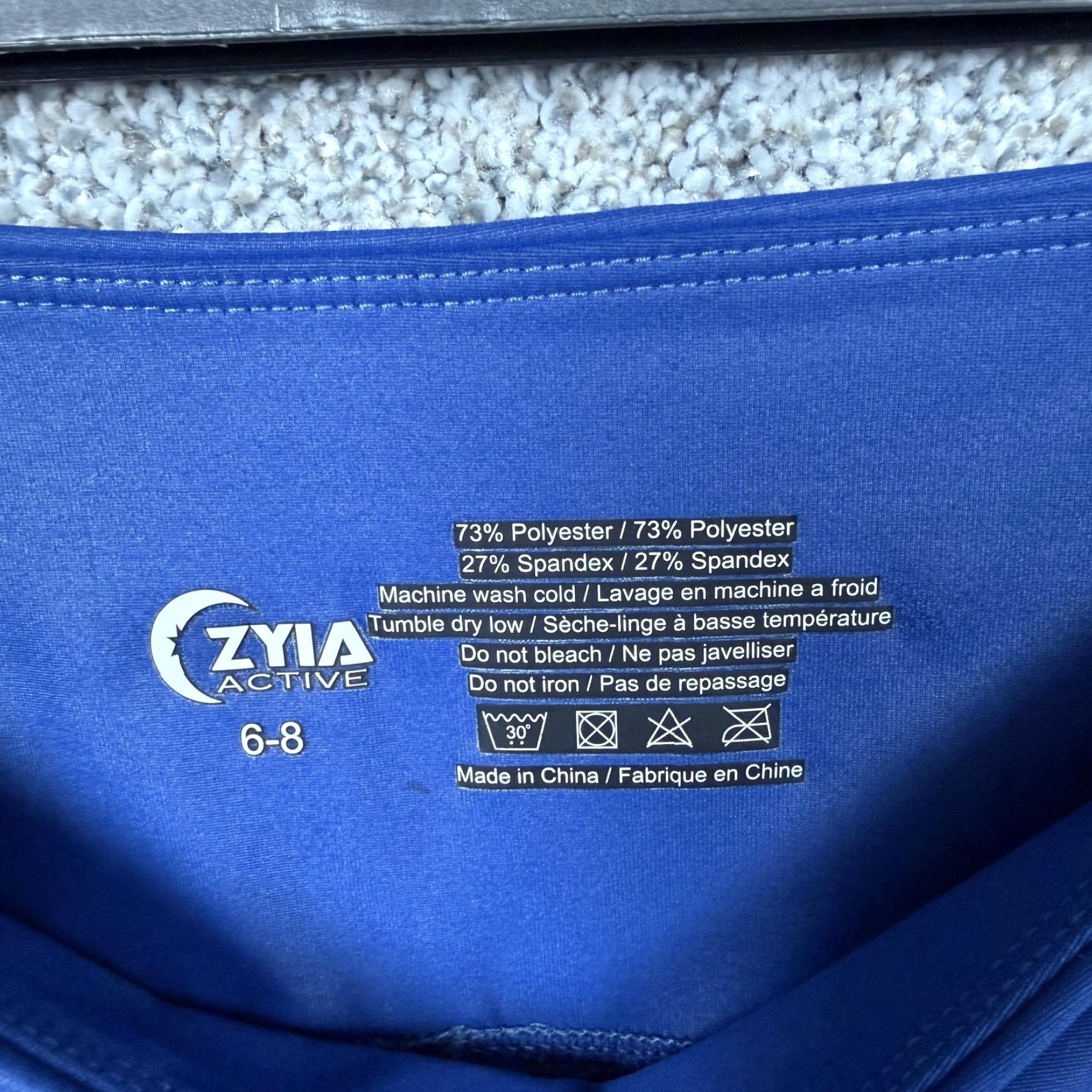 Vintage Zyia Active Leggings Womens 6-8 Blue Mid Rise Ankle 24in Inseam Gym Yoga Running Stretch Knit Polyester Spandex Size 28" / US 6 / IT 42 - 6 Thumbnail
