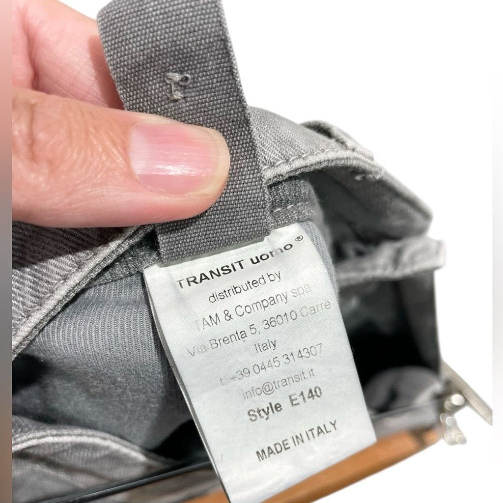 Transit Uomo Transit UOMO Grey Green Italian Linen Jean Size M ( US 34) Size US 34 / EU 50 - 5 Thumbnail