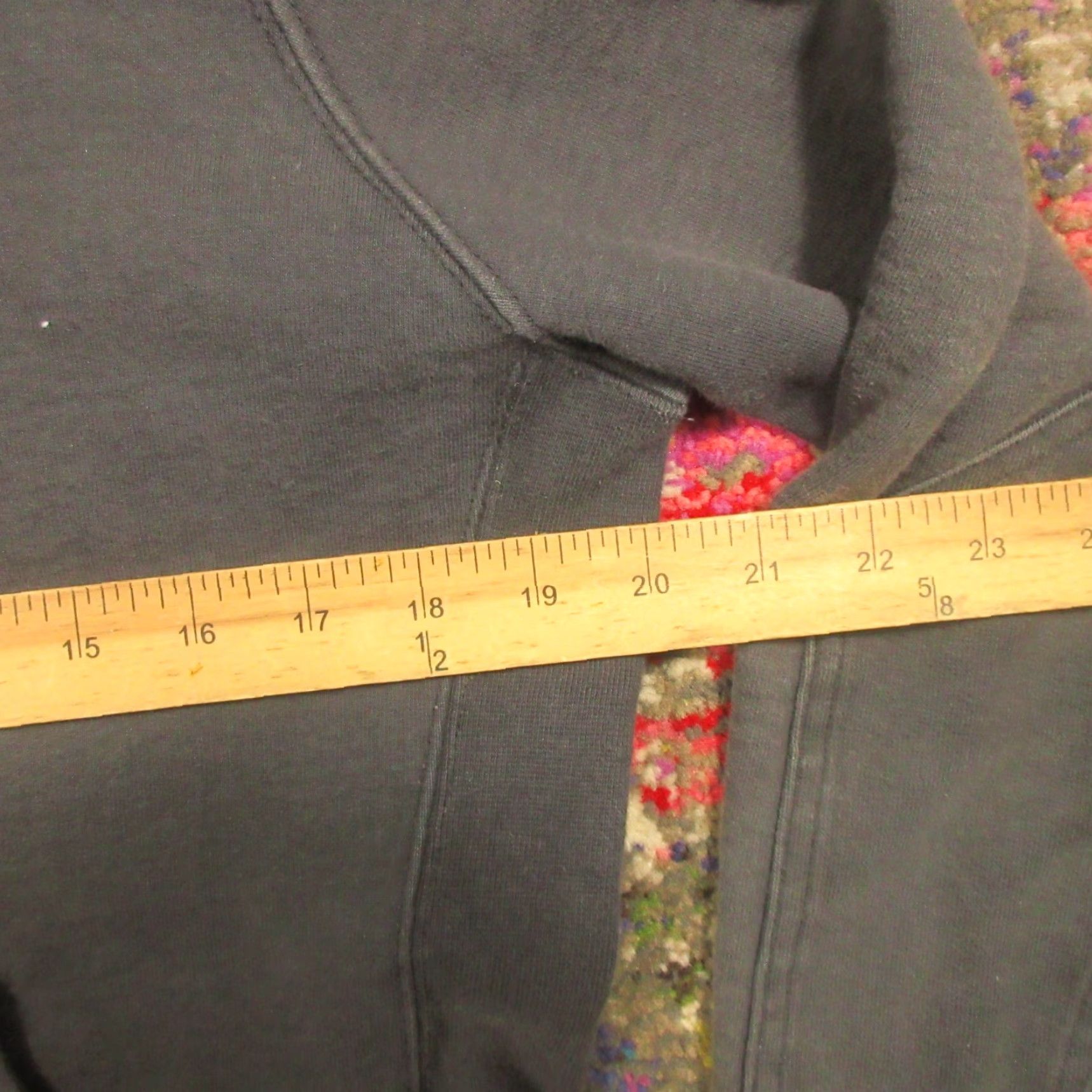 Vintage American Giant Hoodie Womens M Black heavy Cotton Fleece Full Zip USA Faded Size M / US 6-8 / IT 42-44 - 7 Thumbnail