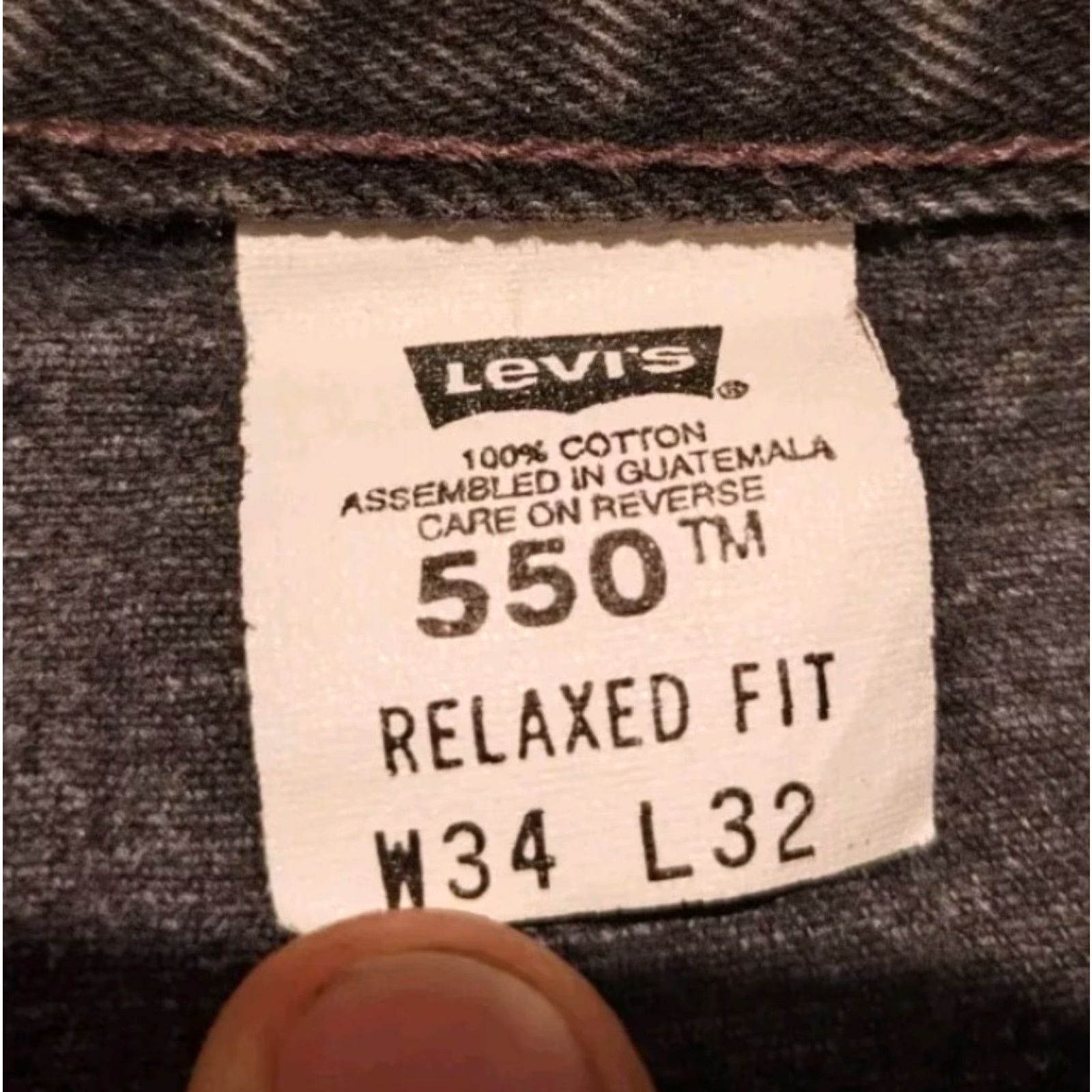 Levi's VINTAGE Levi's Jeans Mens 33x31 Black Denim 550 Relaxed Fit Pants 90s Cowboy Grunge Retro USA Mens Size US 33 - 7 Thumbnail