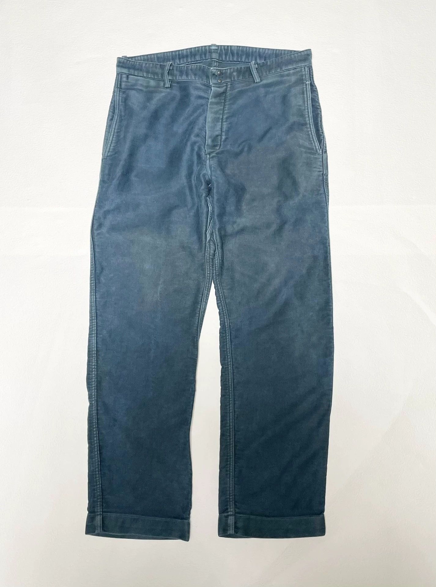 Visvim VISVIM N.D PANTS Natural Mud Dyed Dark Indigo Moleskin Size US 32 / EU 48 - 1 Thumbnail