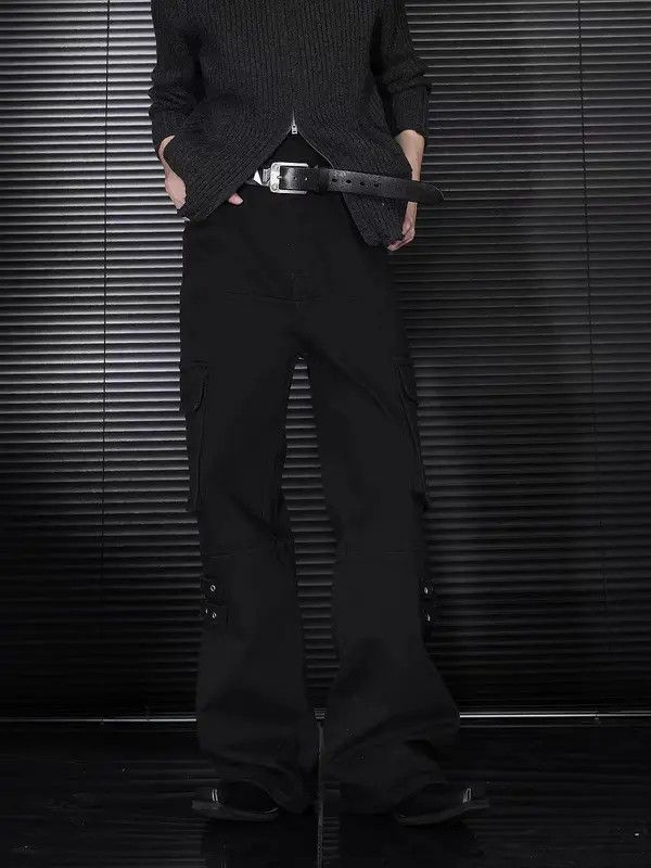 Japanese Brand VIBE Black pocket cargo baggy jeans Size US 34 / EU 50 - 3 Thumbnail