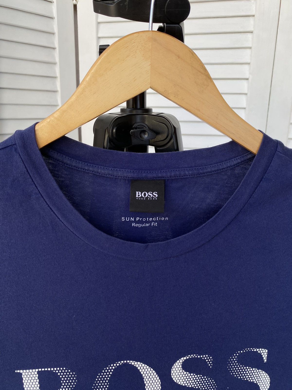 Hugo Boss Hugo Boss Big Logo Tee Shirt Blue Size US M / EU 48-50 / 2 - 5 Thumbnail