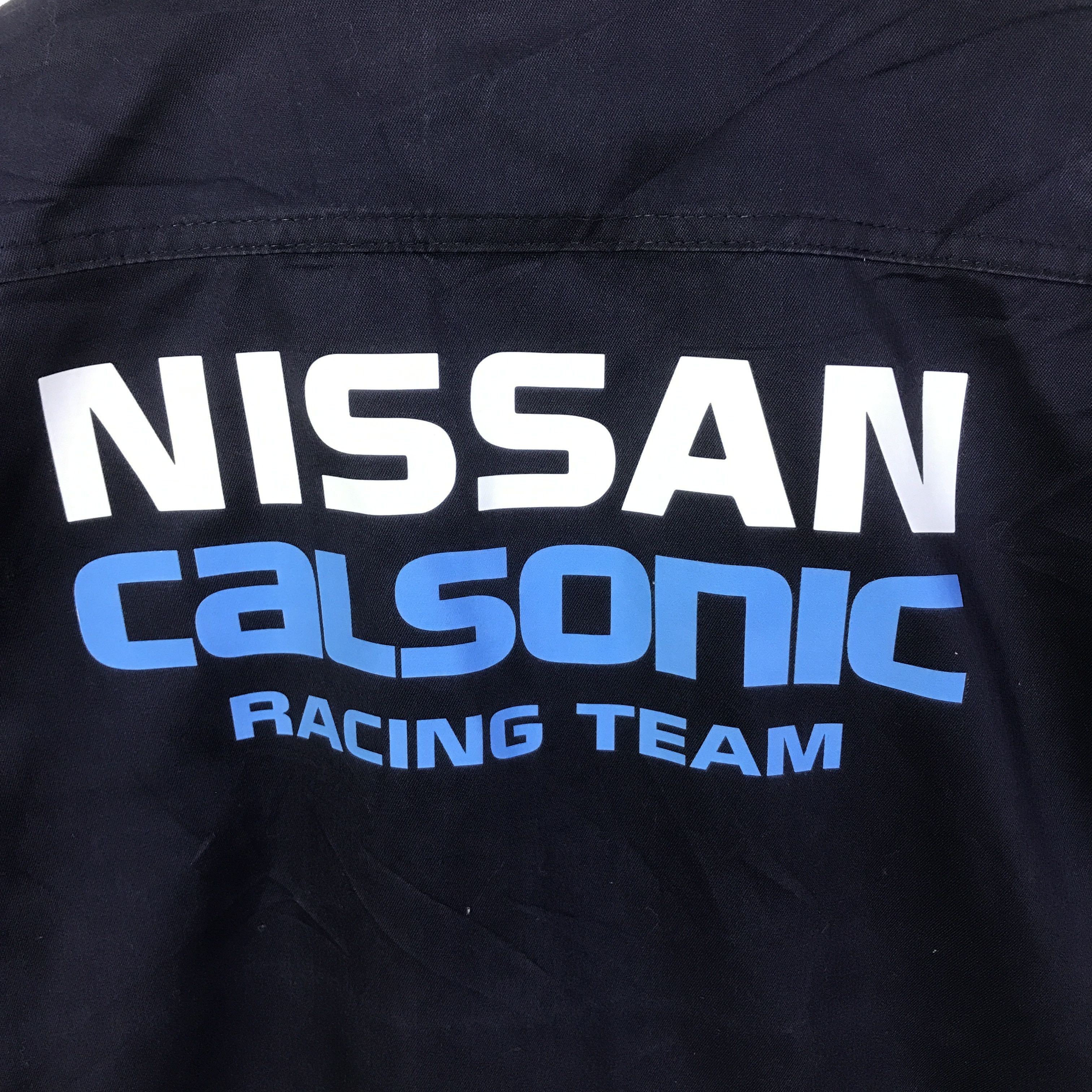 Japanese Brand nissan calsonic racing F1 japan navy custom jacket K97B14 Size US L / EU 52-54 / 3 - 5 Thumbnail
