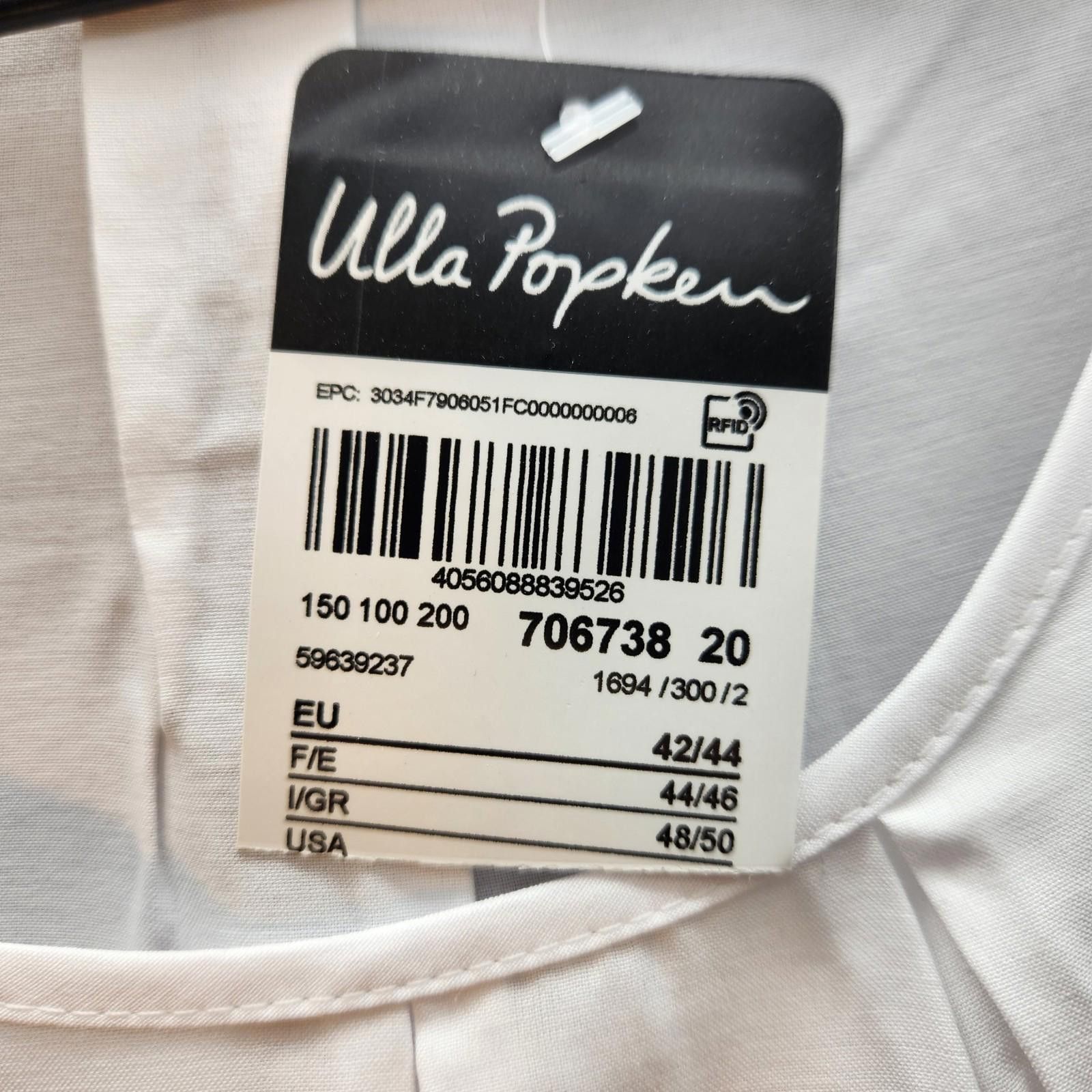 Designer Ulla Popken Tunic Top White Size 12/14 NWT Size XL / US 12-14 / IT 48-50 - 7 Thumbnail