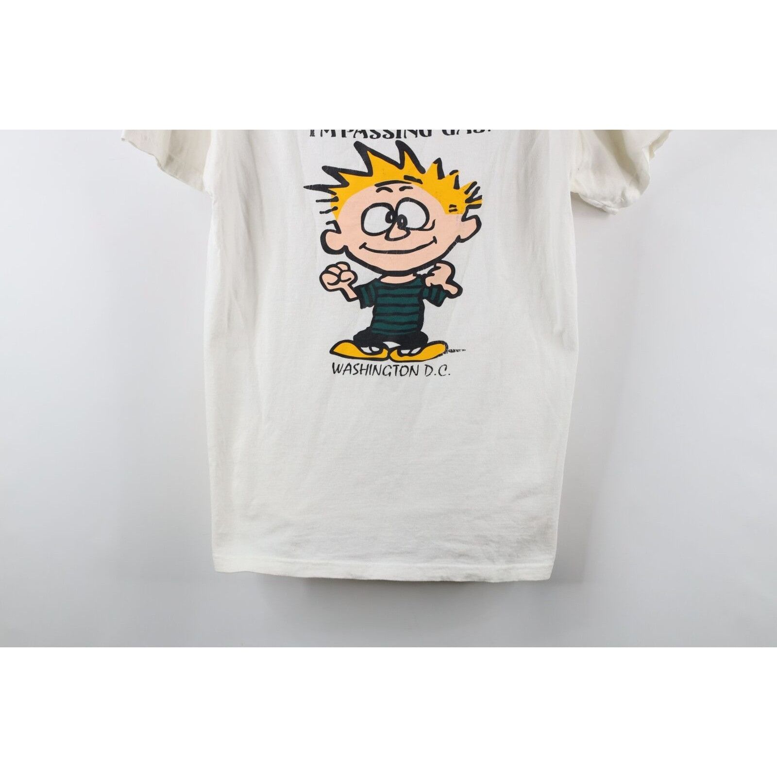 Vintage Vintage 90s Streetwear Distressed Calvin & Hobbes T-Shirt Size US M / EU 48-50 / 2 - 3 Thumbnail