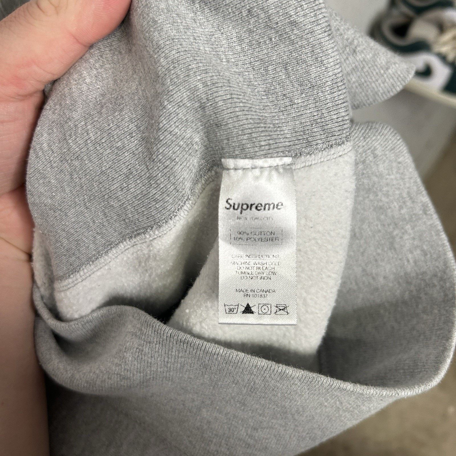 Supreme Supreme Fleece Pullover Blank Hoodie “Heather Grey” Size US M / EU 48-50 / 2 - 15 Thumbnail